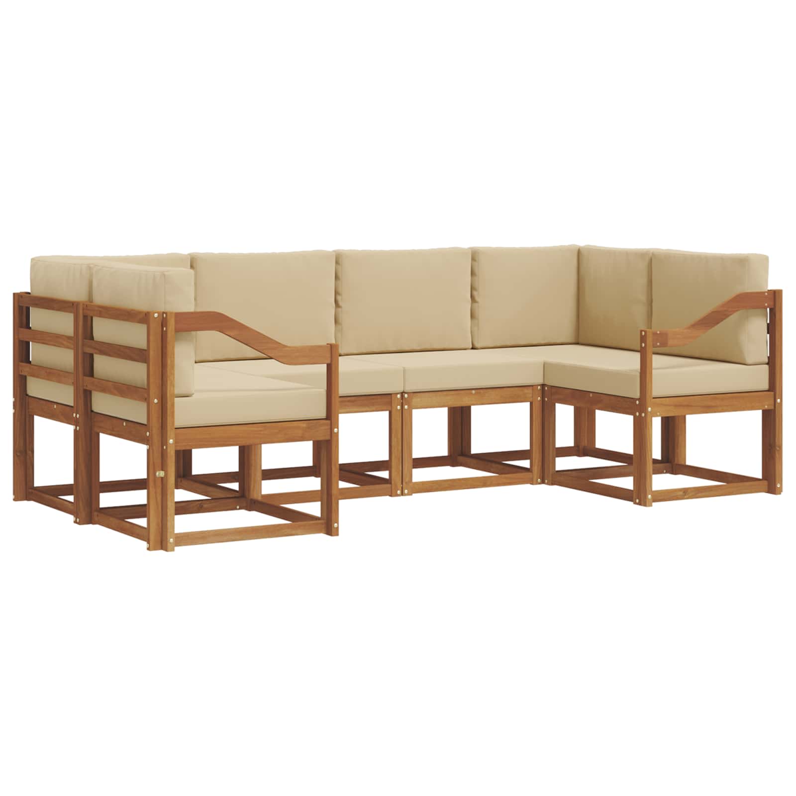 Ensemble de canapés d'extérieur 6 pc Naturel et Beige - XIOS