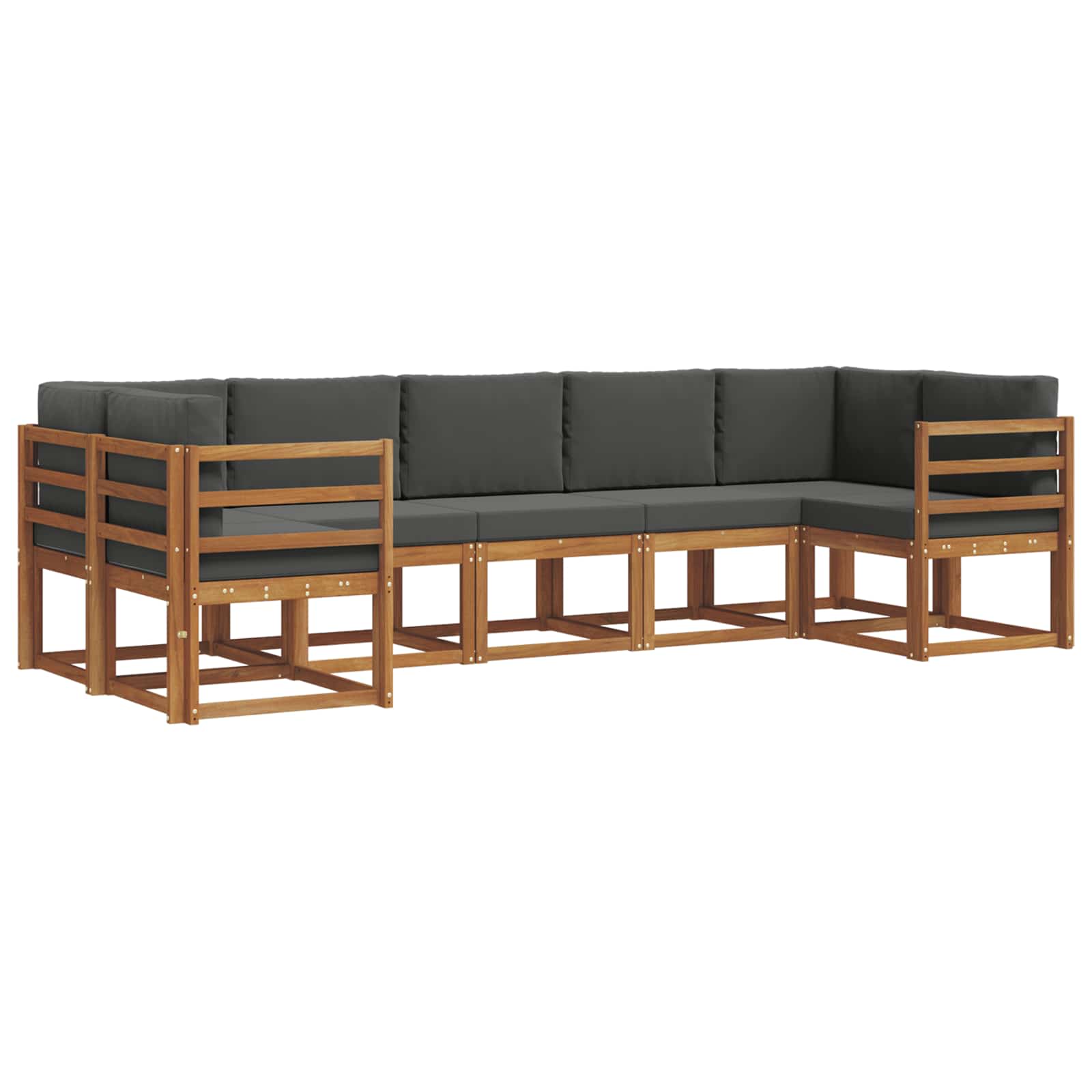 Ensemble de canapés d'extérieur 7 pcs Naturel et Anthracite - XIOS