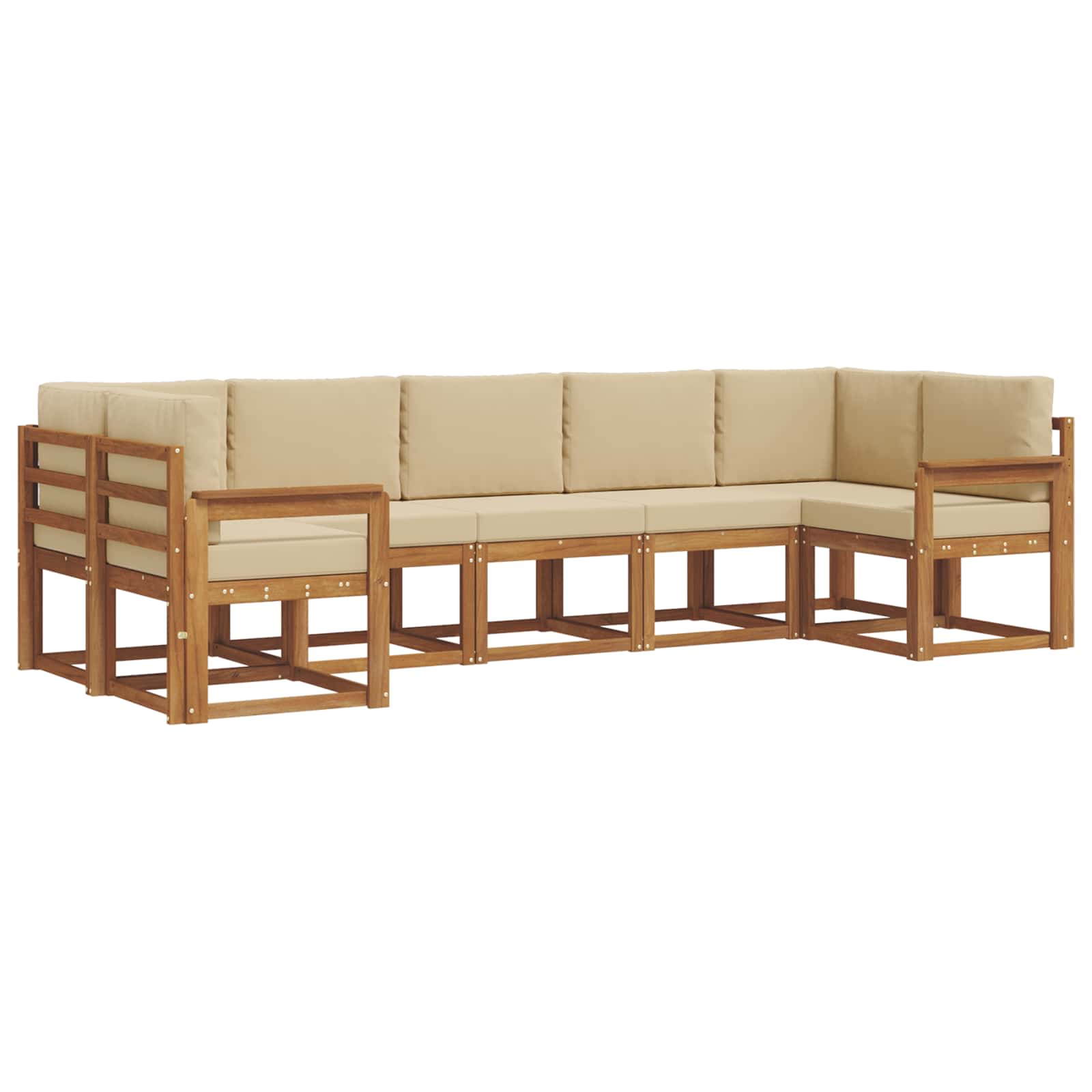 Ensemble de canapés d'extérieur 7 pcs Naturel et Beige - XIOS