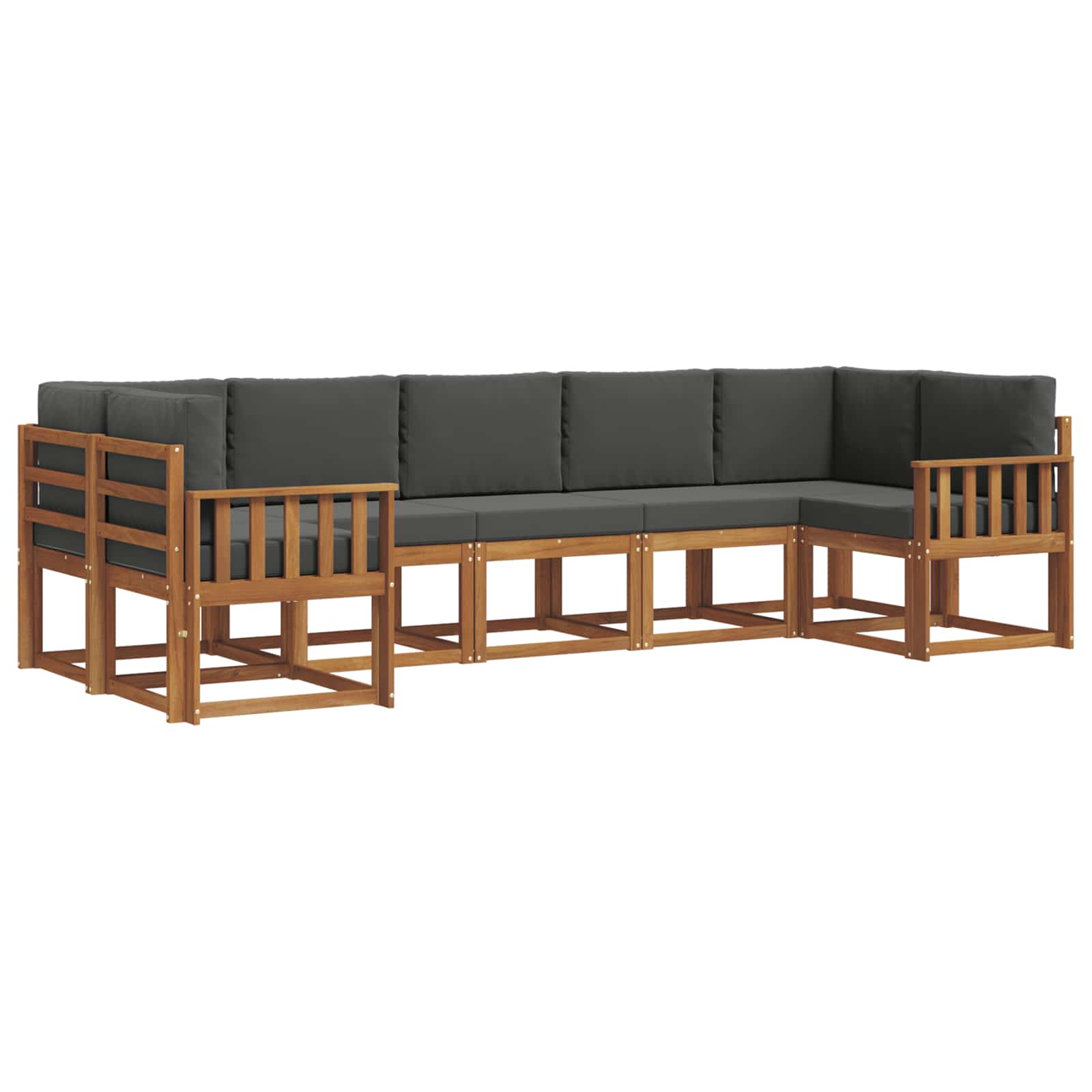 Ensemble de canapés d'extérieur 7 pcs Naturel et Anthracite - XIOS