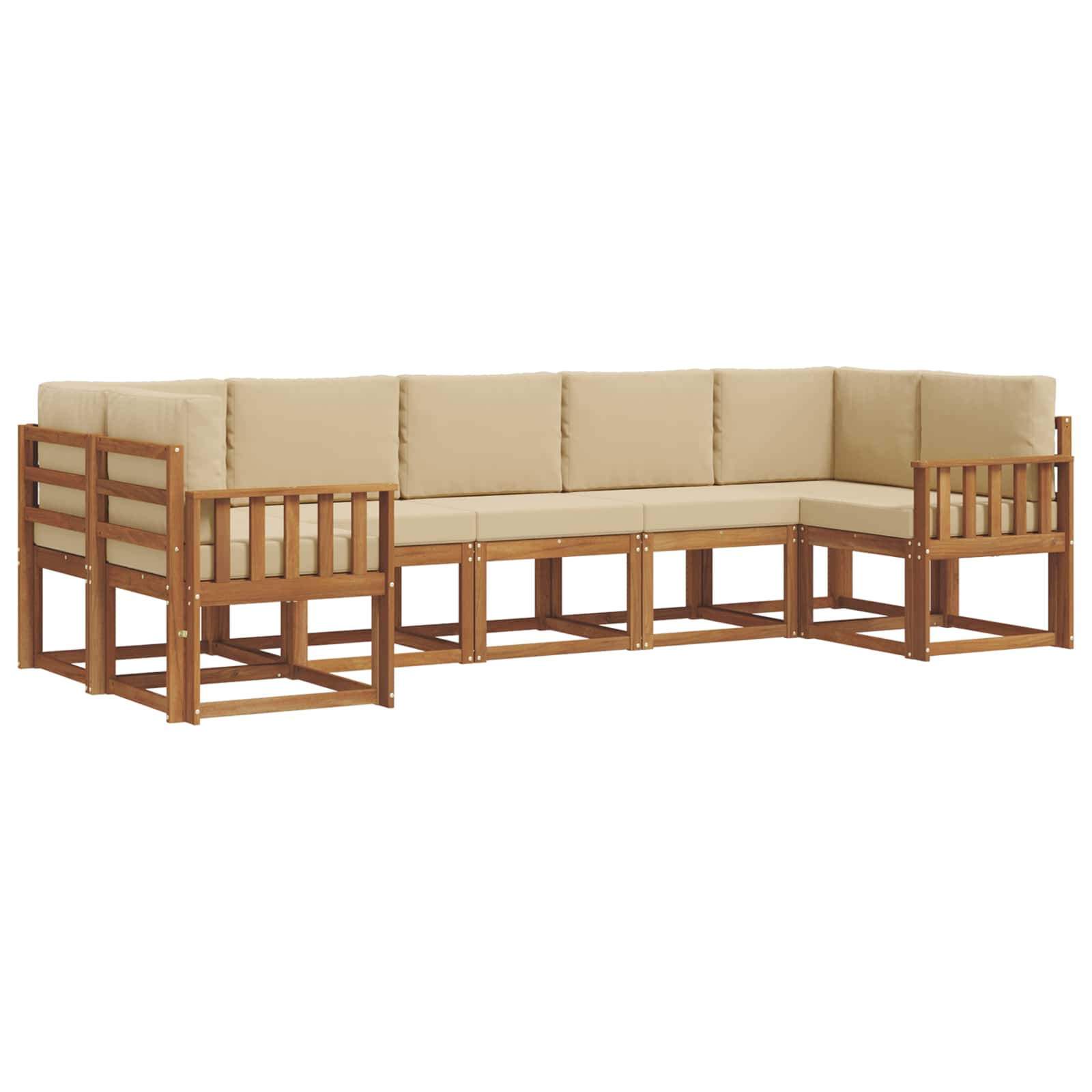 Ensemble de canapés d'extérieur 7 pcs Naturel et Beige - XIOS