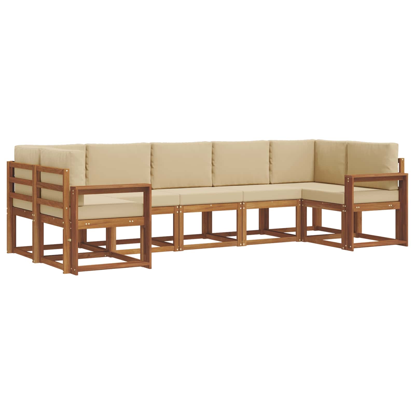 Ensemble de canapés d'extérieur 7 pcs Naturel et Beige - XIOS