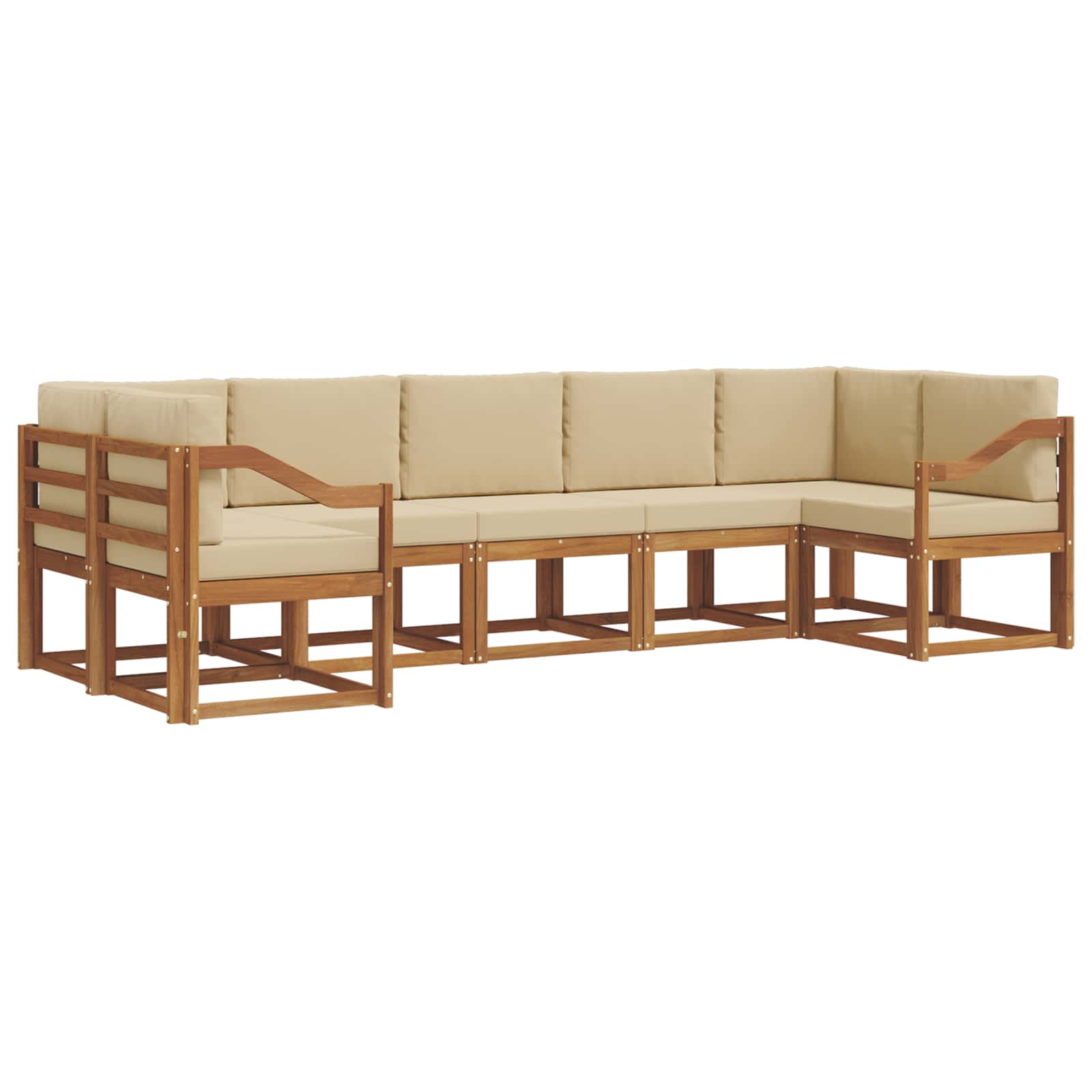 Ensemble de canapés d'extérieur 7 pcs Naturel et Beige - XIOS