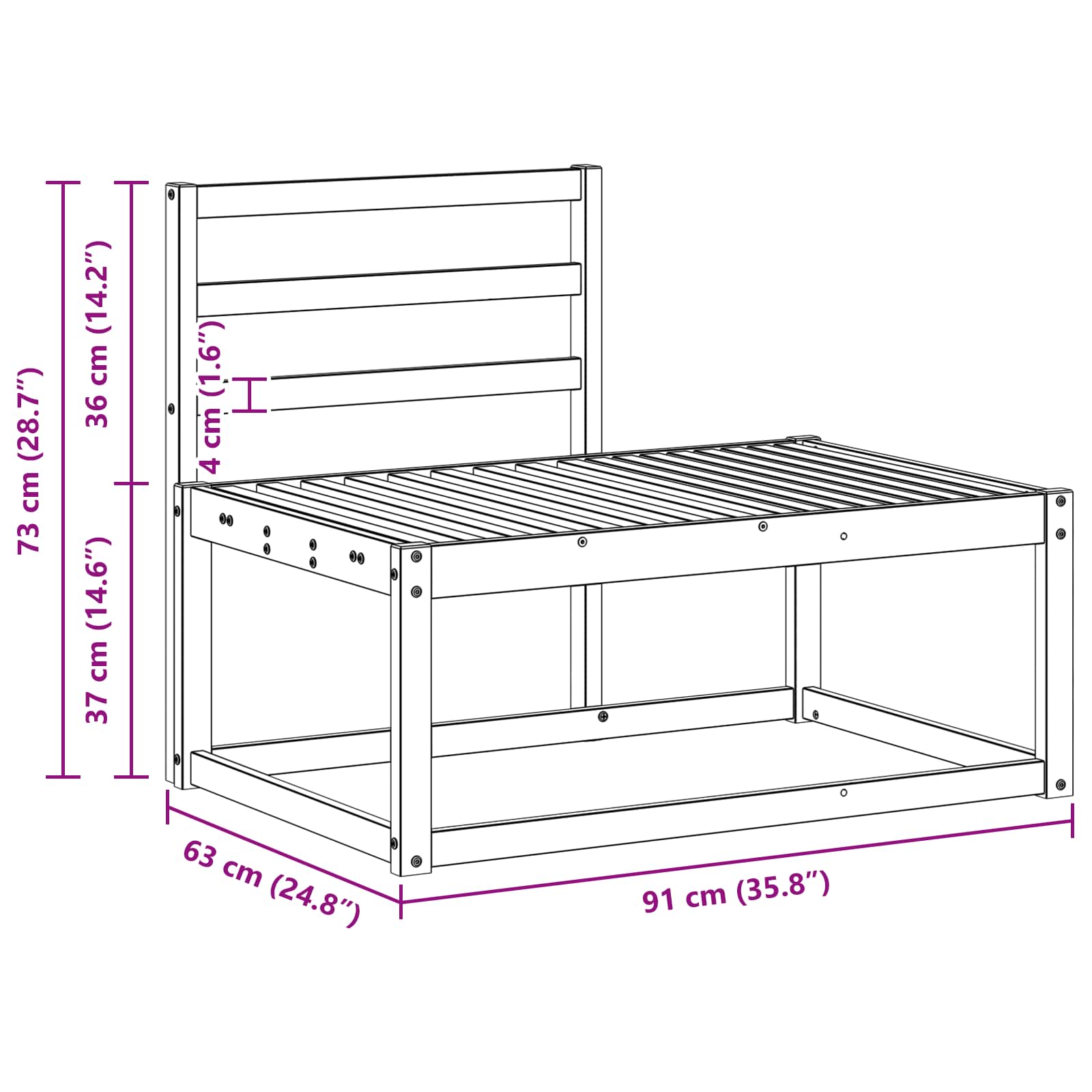 Ensemble de canapés d'extérieur 2 pcs Naturel - XIOS