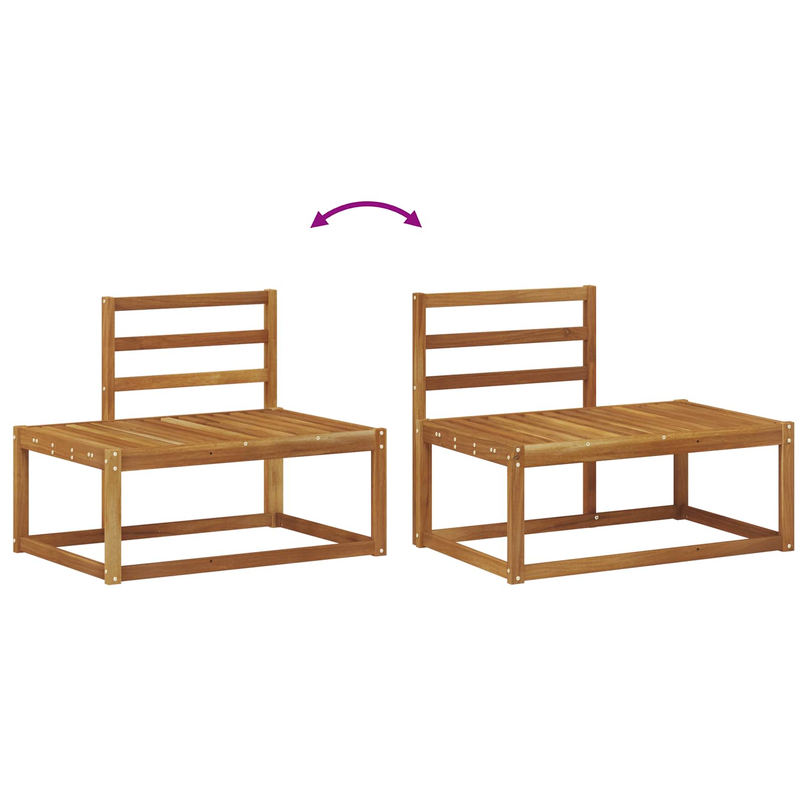 Ensemble de canapés d'extérieur 3 pcs Naturel - XIOS