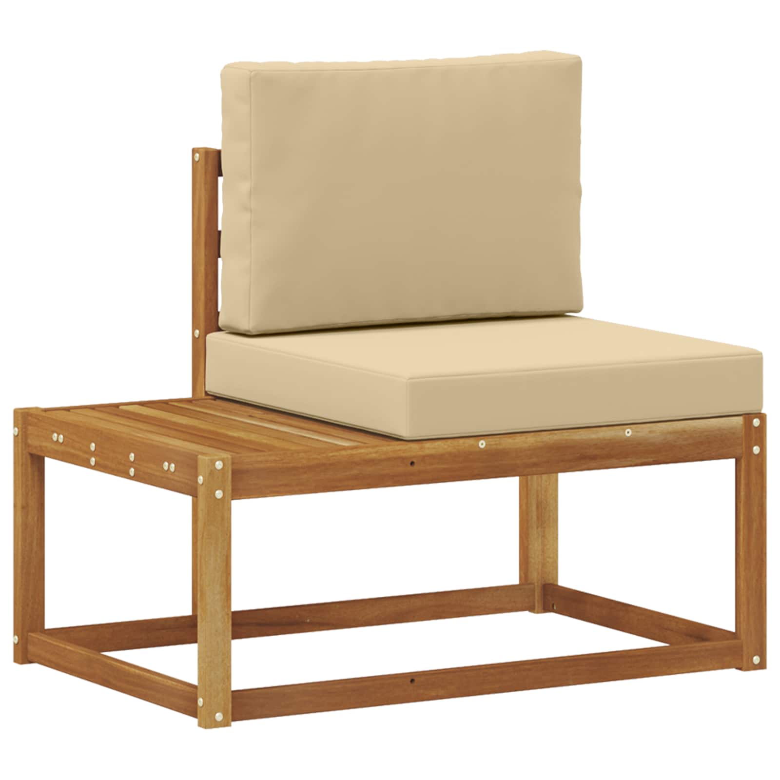 Ensemble de canapés d'extérieur avec coussin 3 pcs Naturel - XIOS