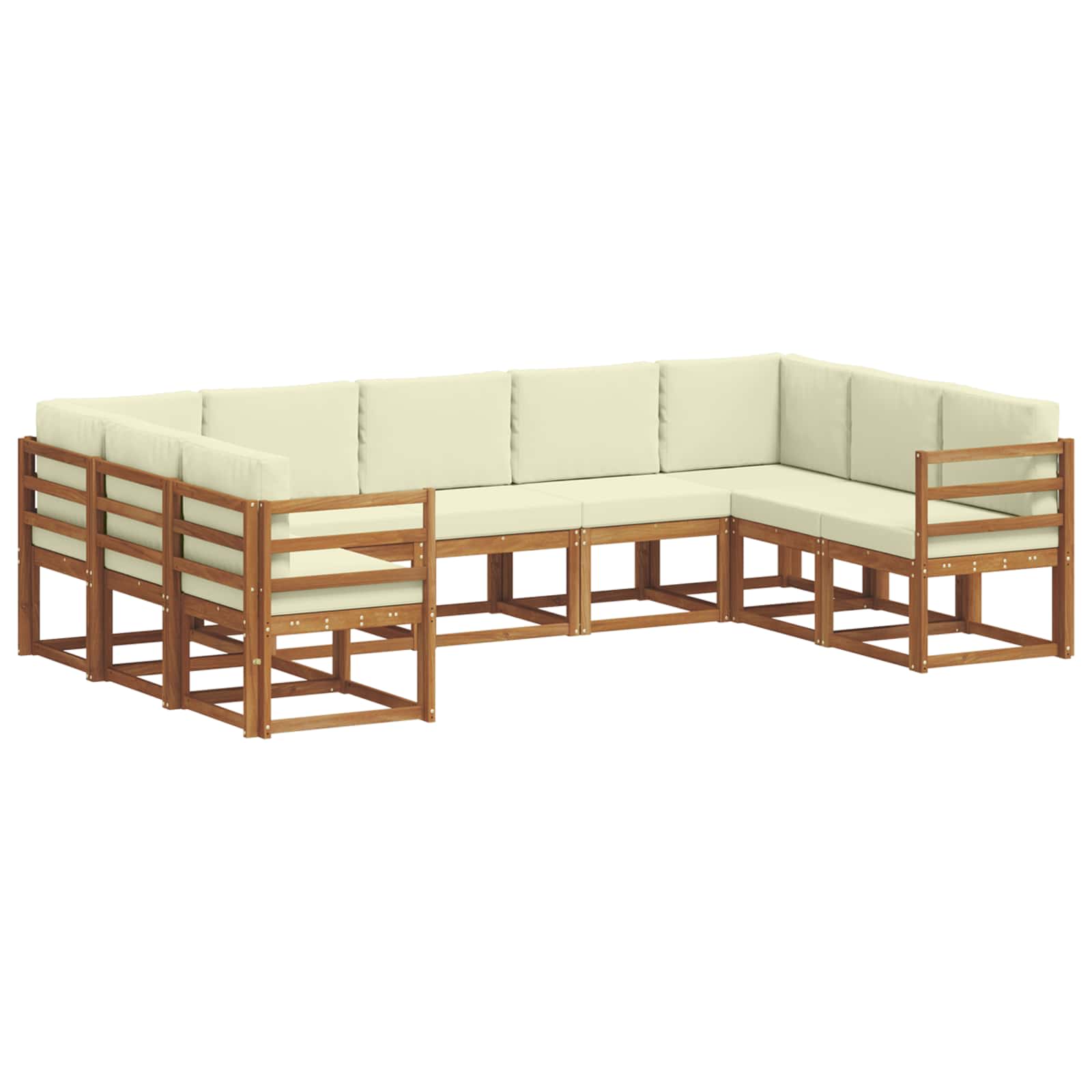 Ensemble de canapés d'extérieur 9 pcs Naturel et Crème - XIOS