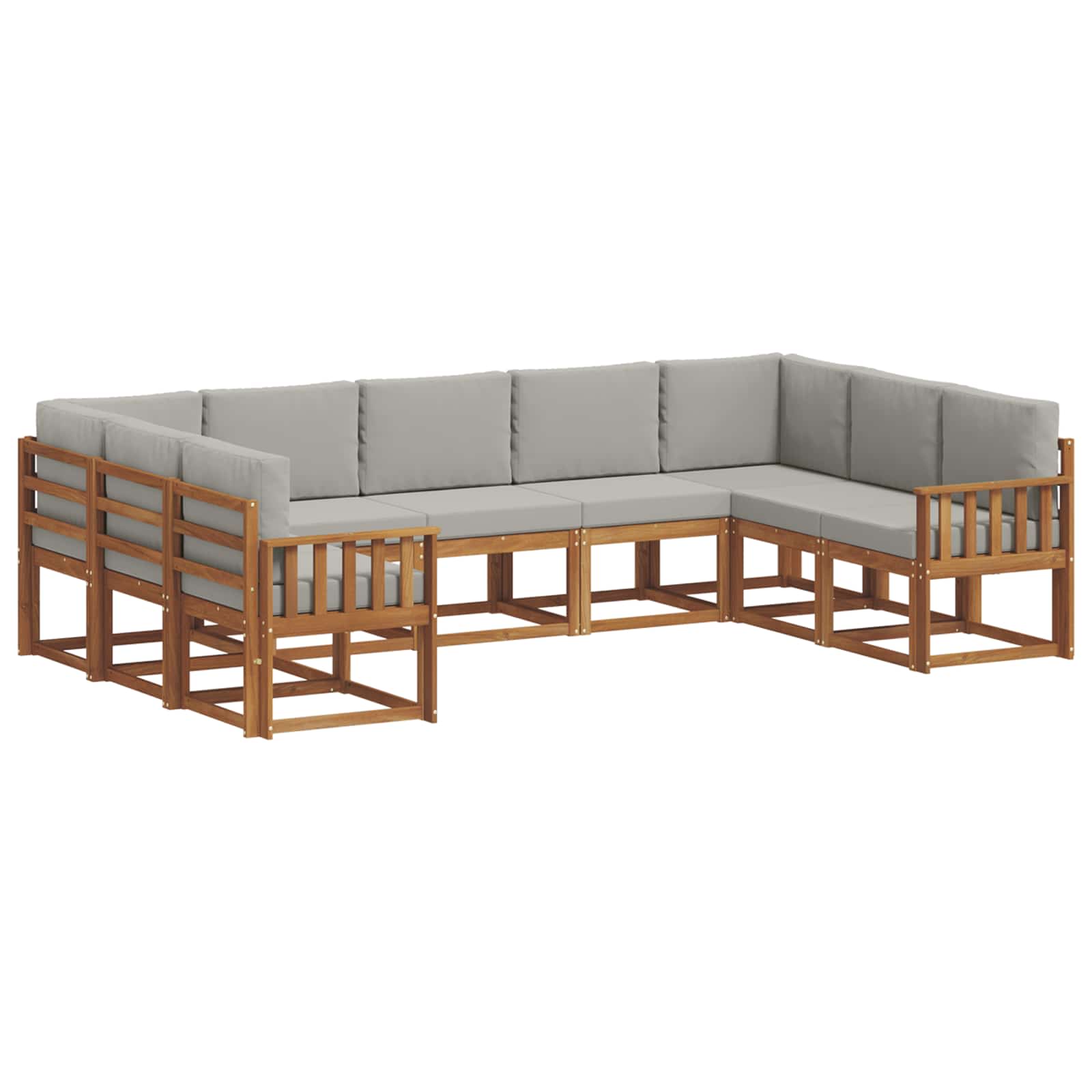 Ensemble de canapés d'extérieur 9 pcs Gris Naturel et Clair - XIOS
