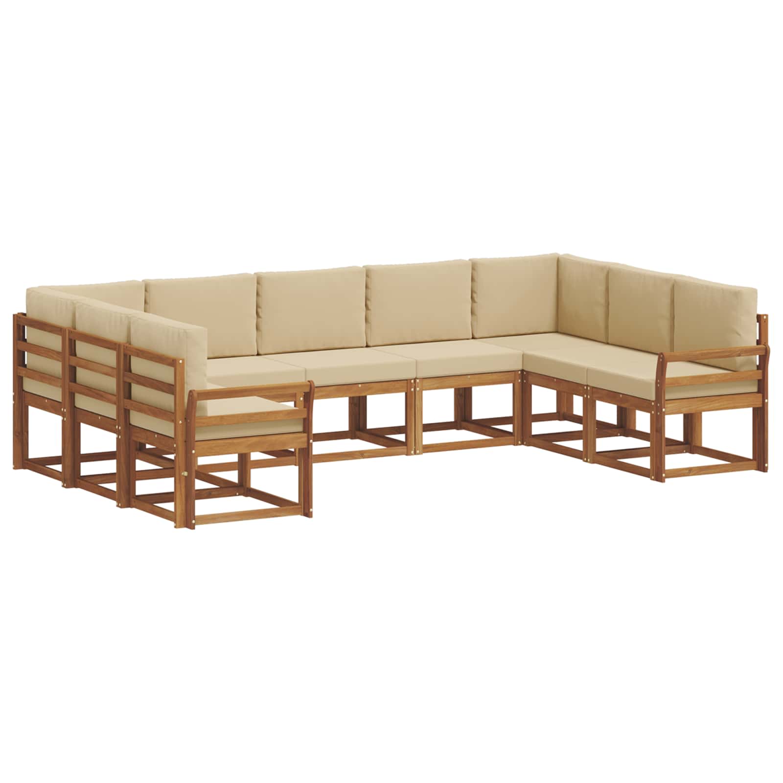 Ensemble de canapés d'extérieur 9 pcs Naturel et Beige - XIOS