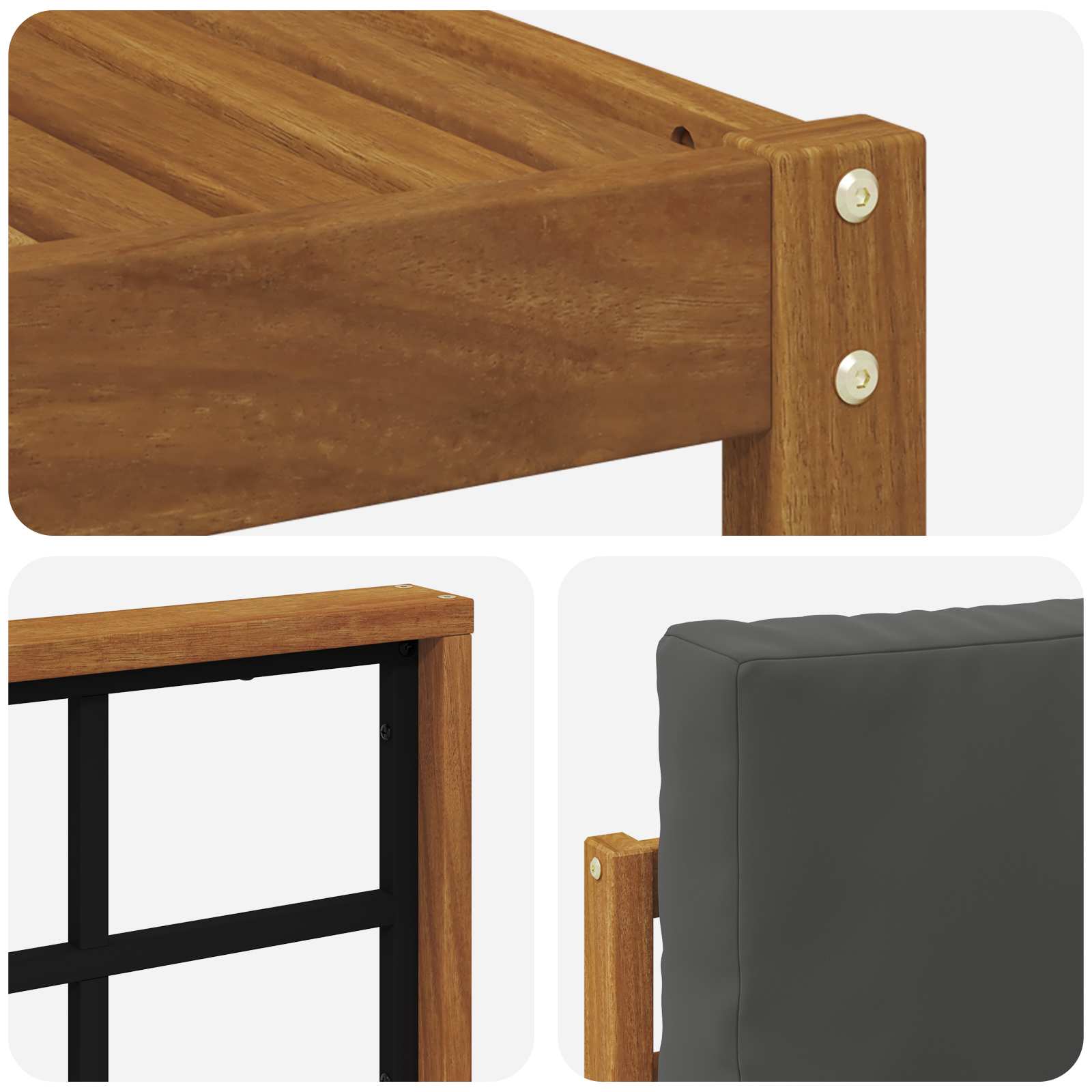 Ensemble de canapés d'extérieur 11 pcs Naturel et Anthracite - XIOS