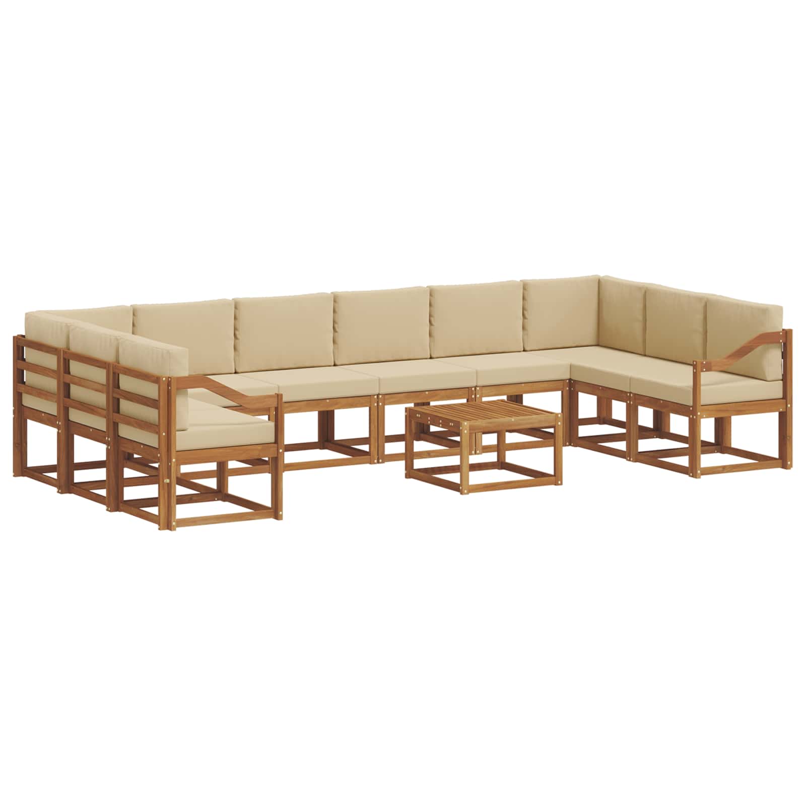 Ensemble de canapés d'extérieur 11 pcs Naturel et Beige - XIOS