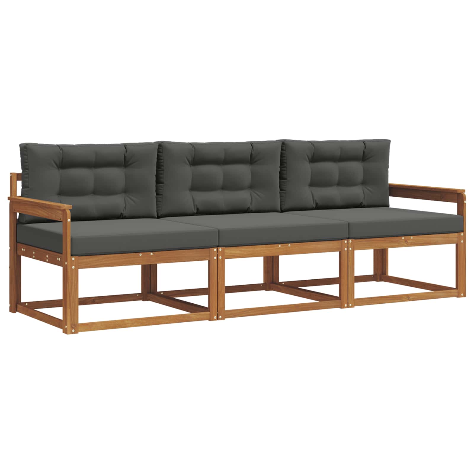 Ensemble de canapés d'extérieur 3 pcs Naturel et Anthracite - XIOS