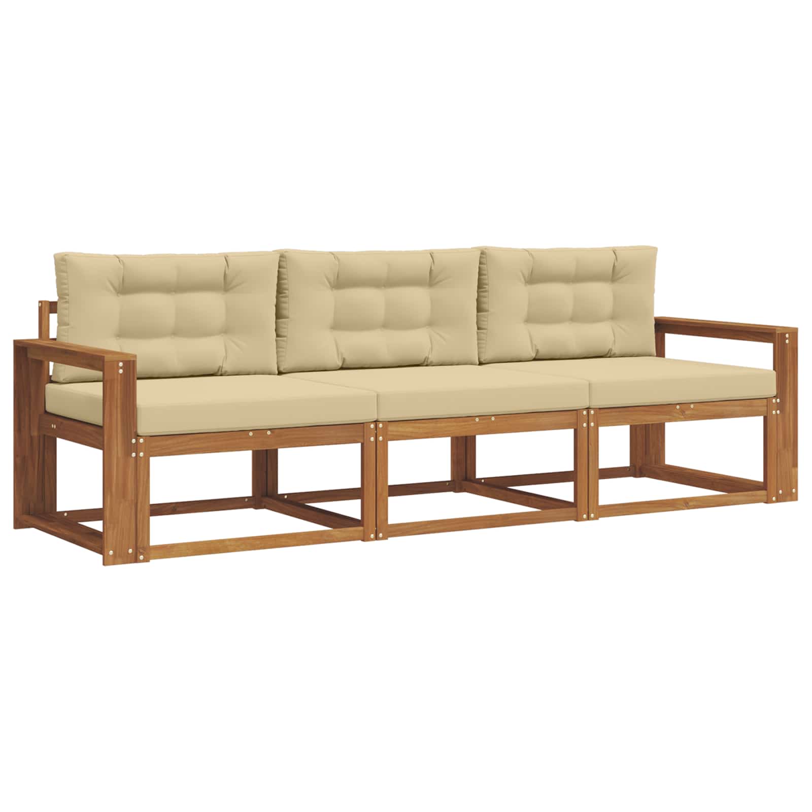 Ensemble de canapés d'extérieur 3 pcs Naturel et Beige - XIOS
