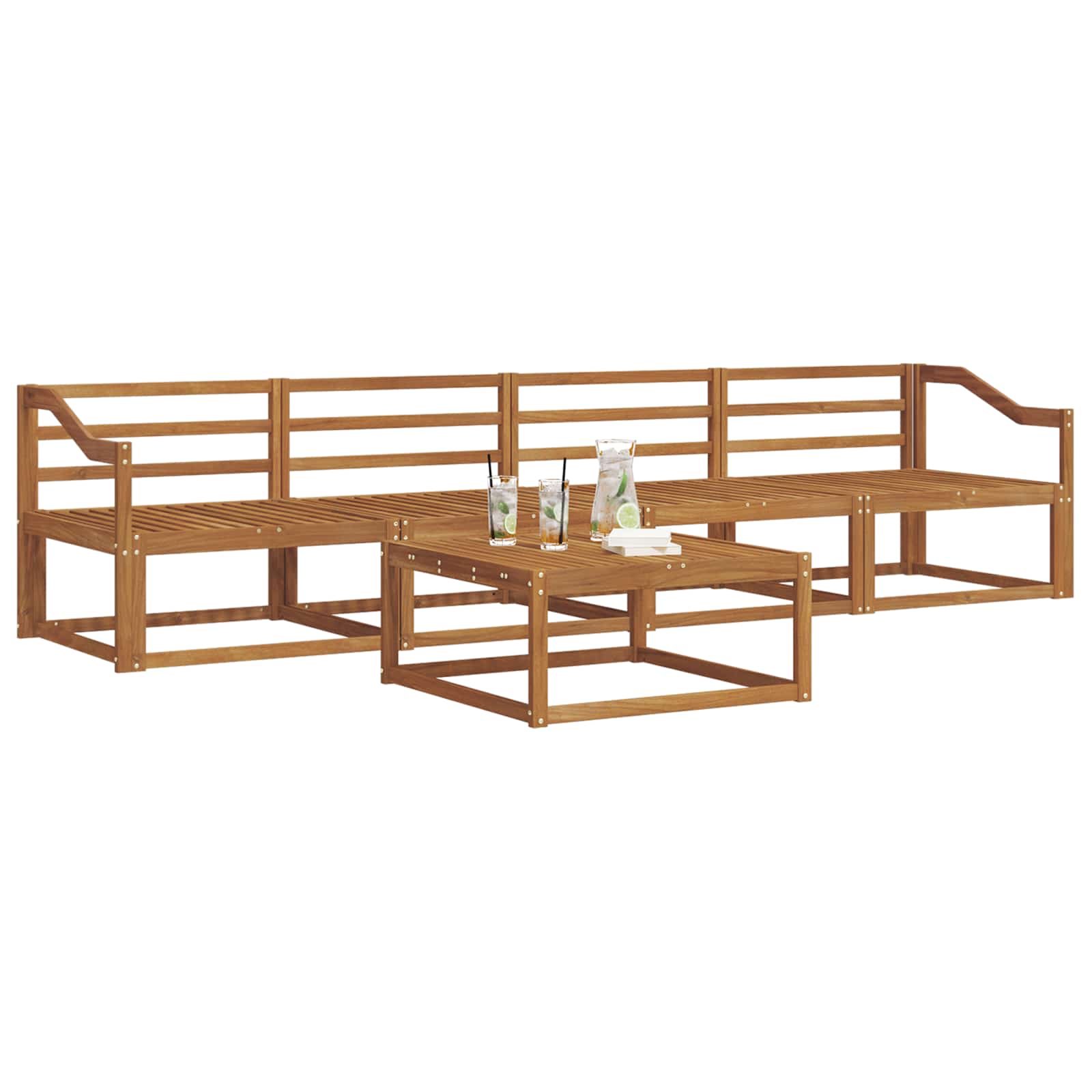 Ensemble de canapés d'extérieur 5 pcs Naturel - XIOS