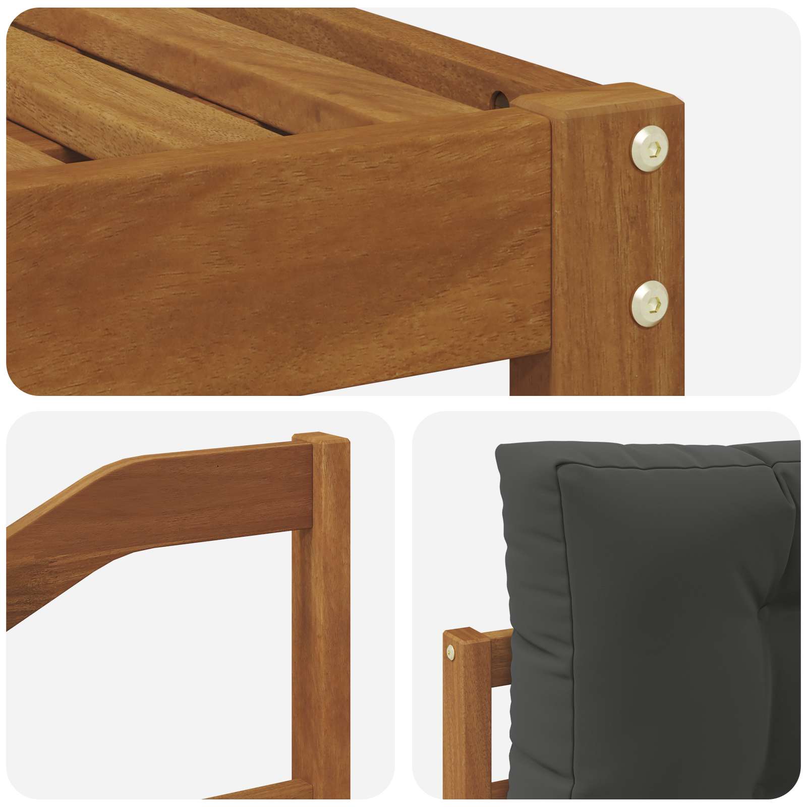 Ensemble de canapés d'extérieur 5 pcs Naturel et Anthracite - XIOS