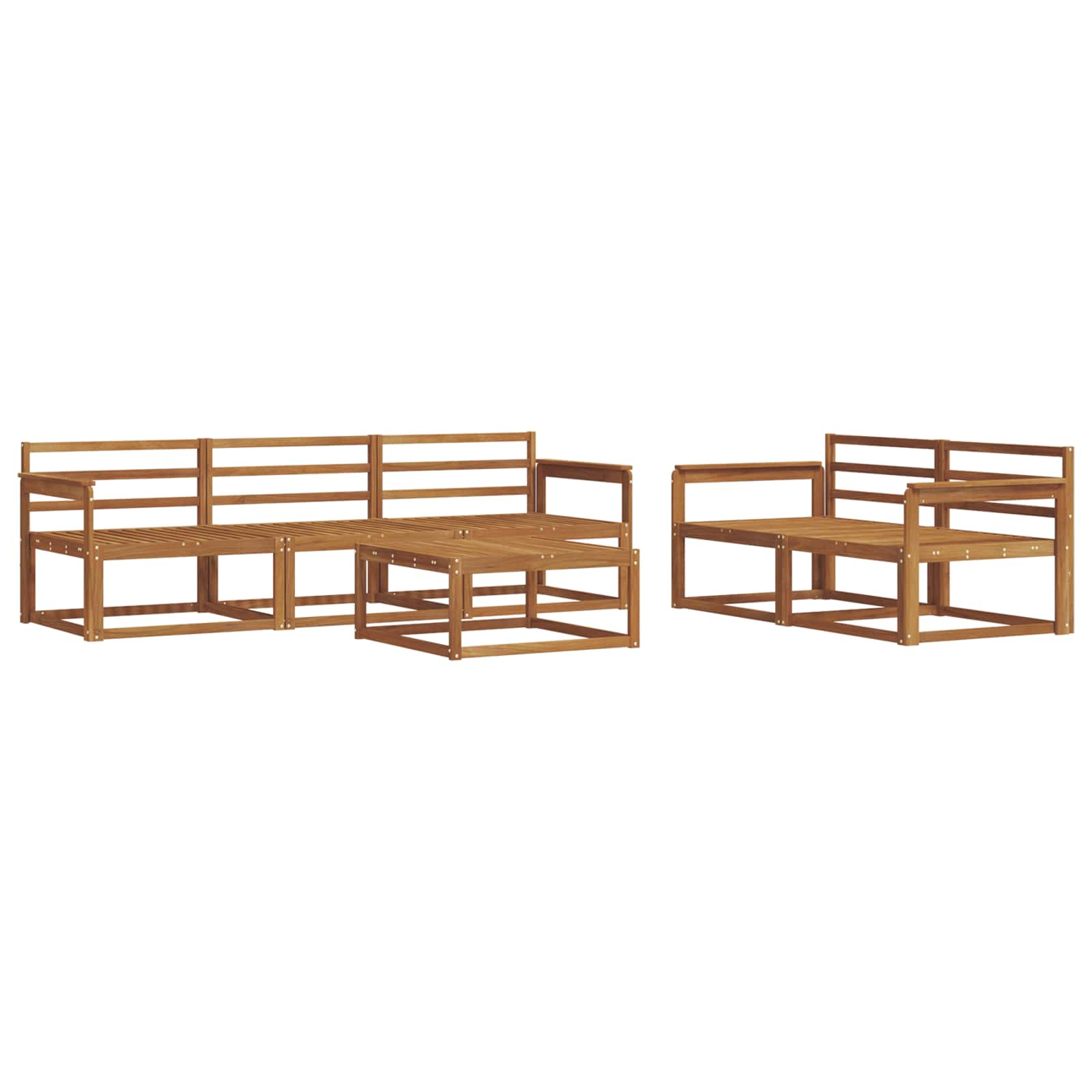Ensemble de canapés d'extérieur 6 pcs Naturel - XIOS