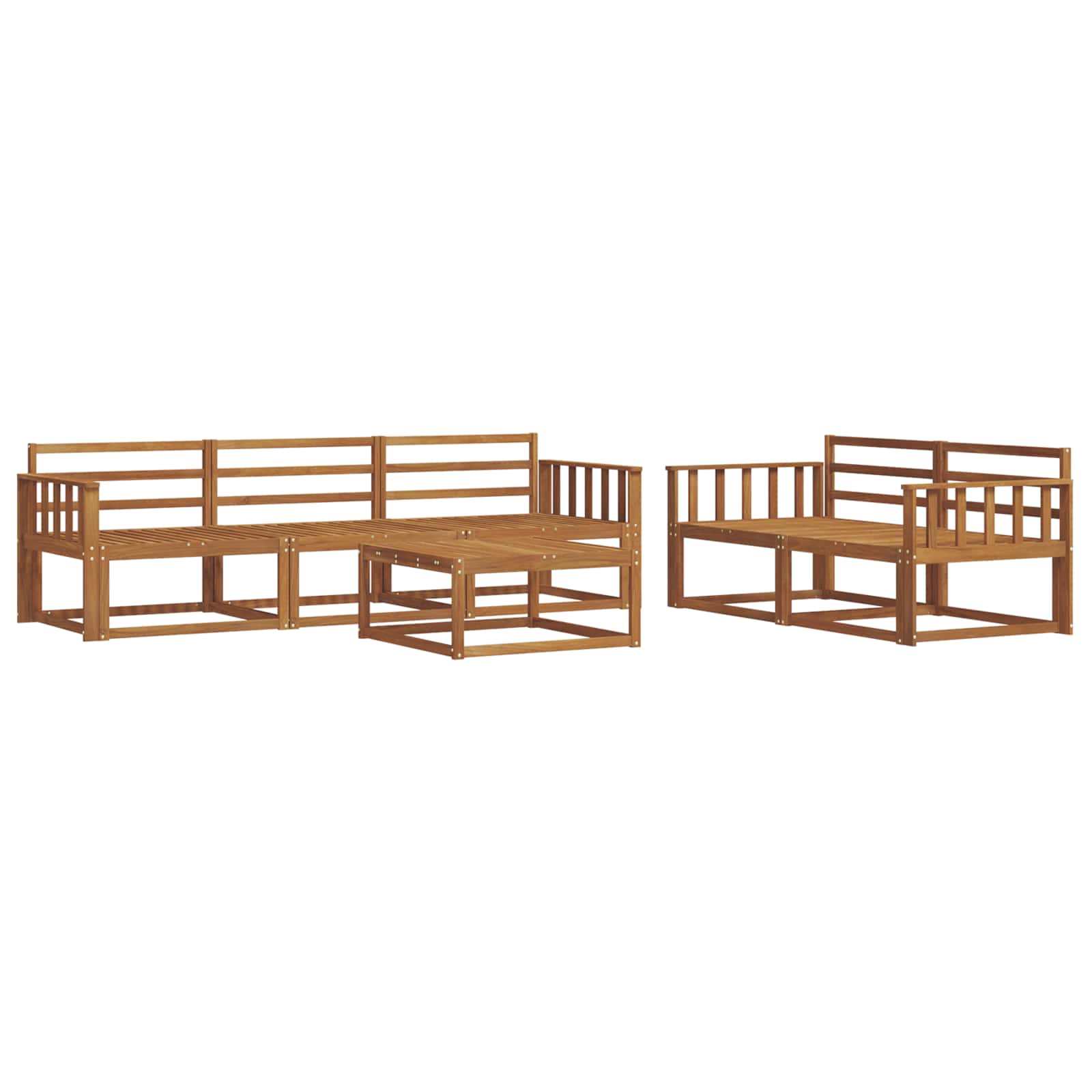 Ensemble de canapés d'extérieur 6 pcs Naturel - XIOS