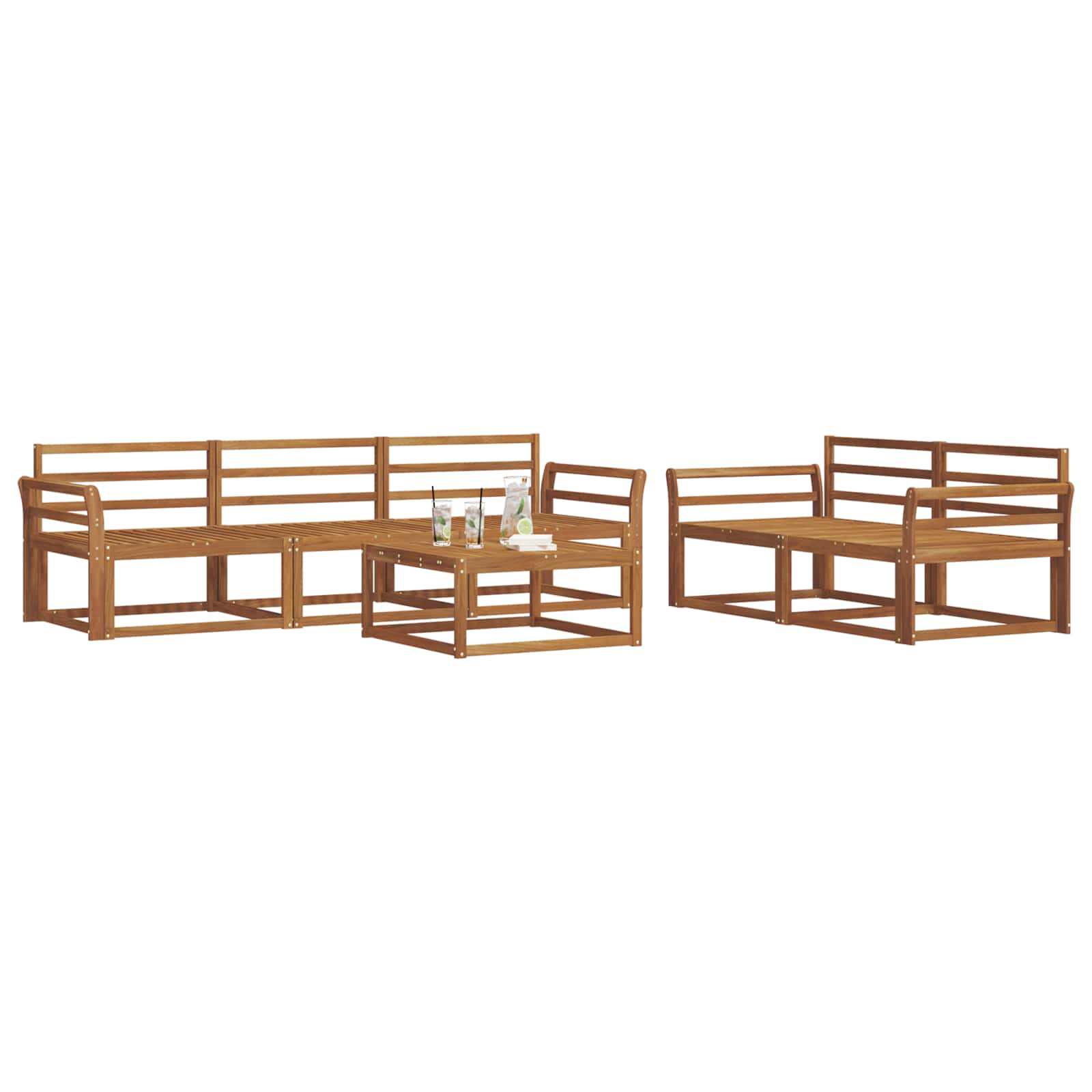 Ensemble de canapés d'extérieur 6 pcs Naturel - XIOS
