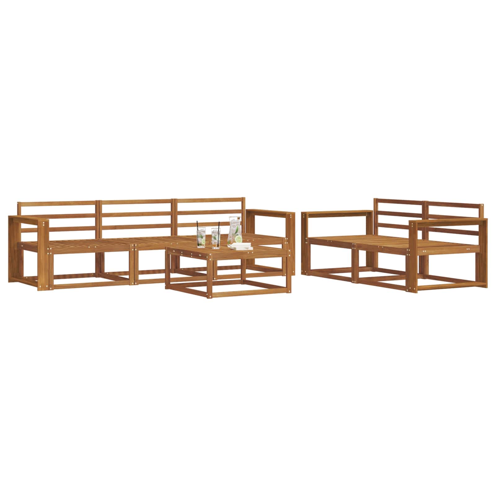 Ensemble de canapés d'extérieur 6 pcs Naturel - XIOS