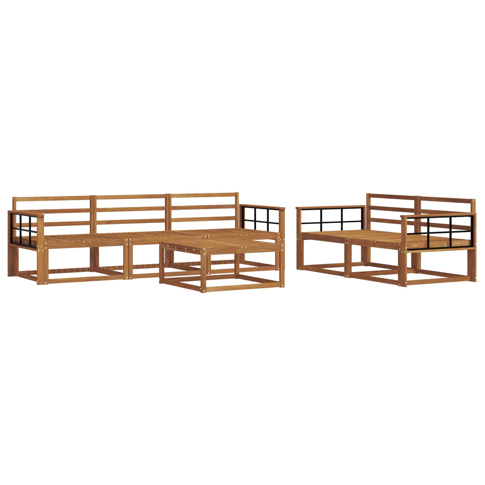 Ensemble de canapés d'extérieur 6 pcs Naturel - XIOS