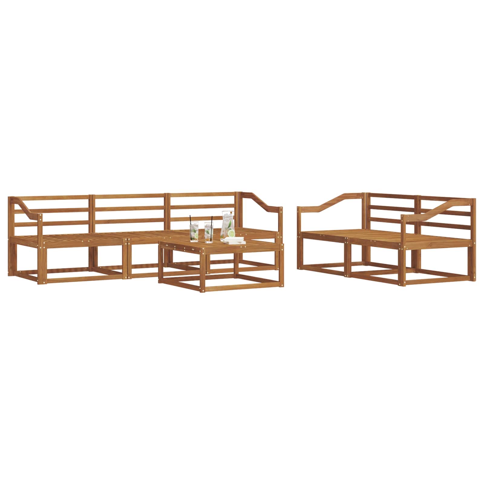 Ensemble de canapés d'extérieur 6 pcs Naturel - XIOS