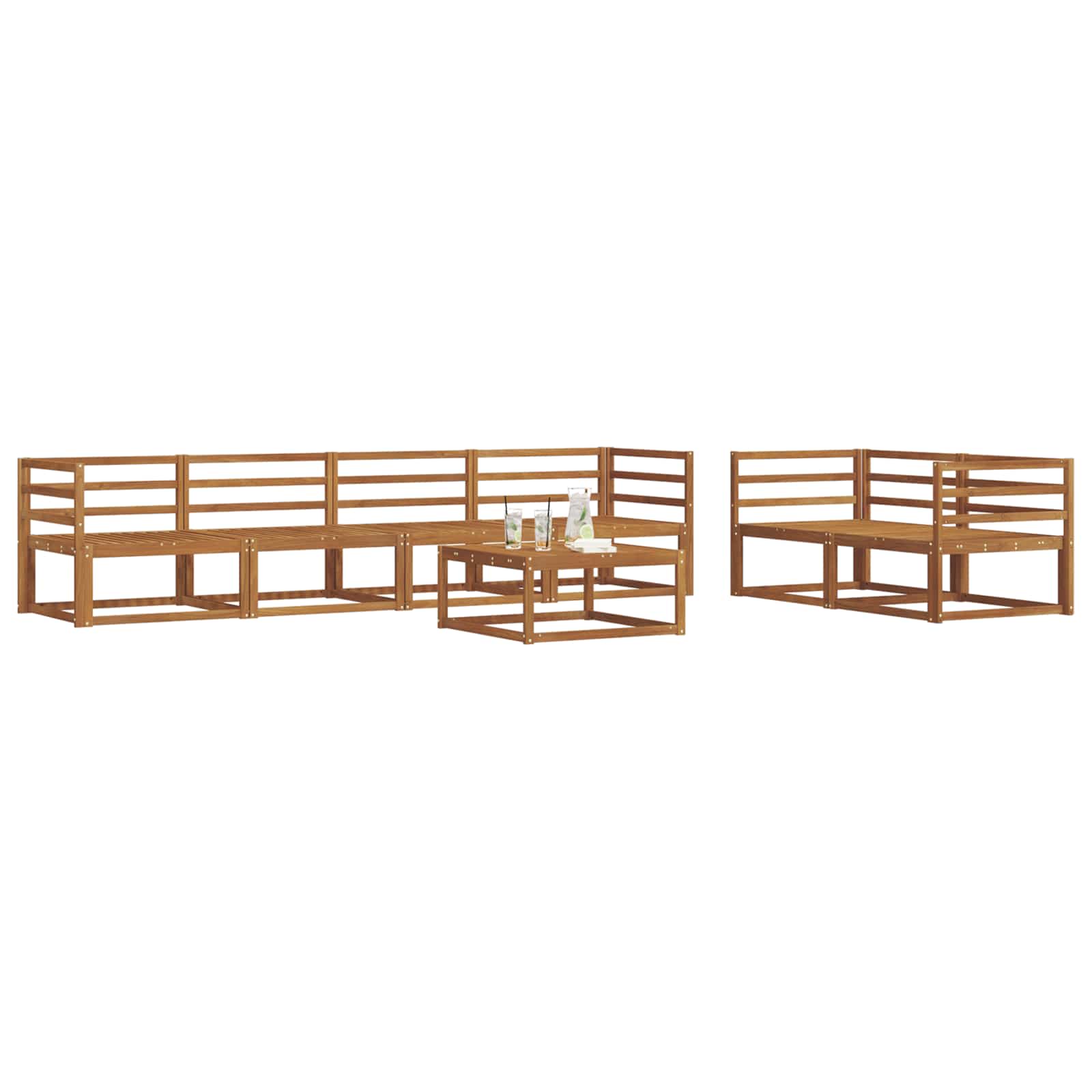 Ensemble de canapés d'extérieur 7 pcs Naturel - XIOS