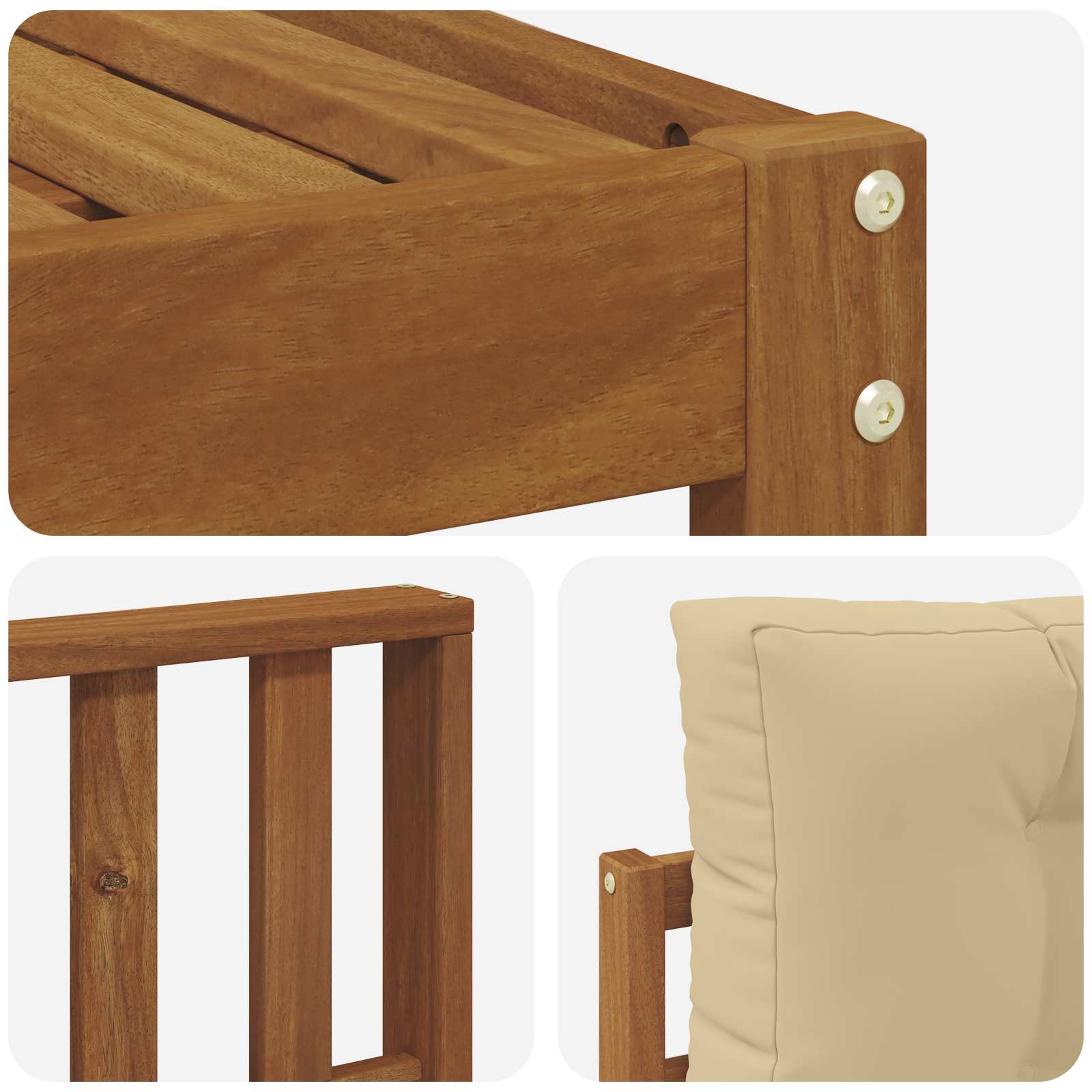 Ensemble de canapés d'extérieur 7 pcs Naturel et Beige - XIOS