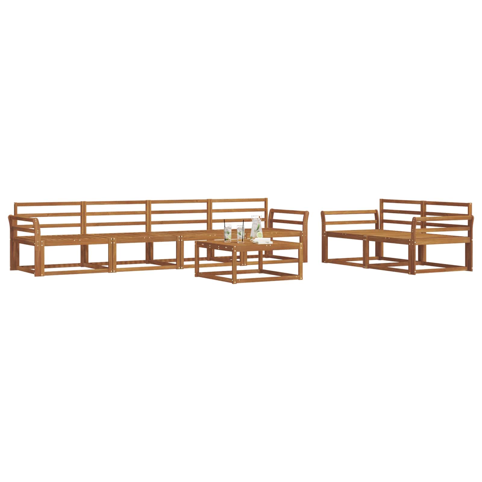 Ensemble de canapés d'extérieur 7 pcs Naturel - XIOS