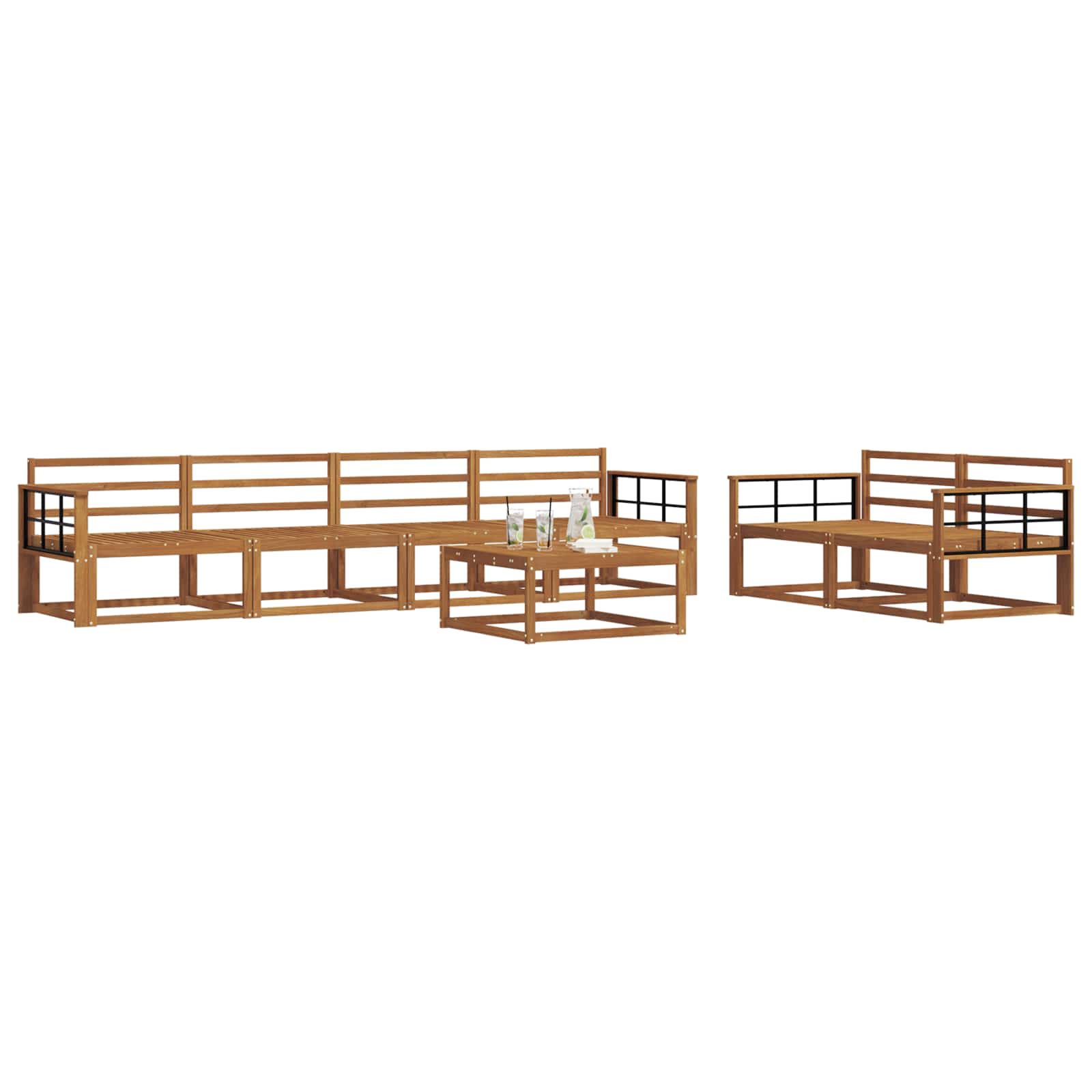 Ensemble de canapés d'extérieur 7 pcs Naturel - XIOS