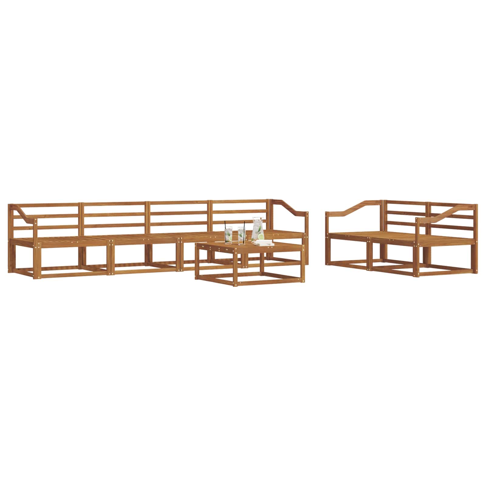 Ensemble de canapés d'extérieur 7 pcs Naturel - XIOS