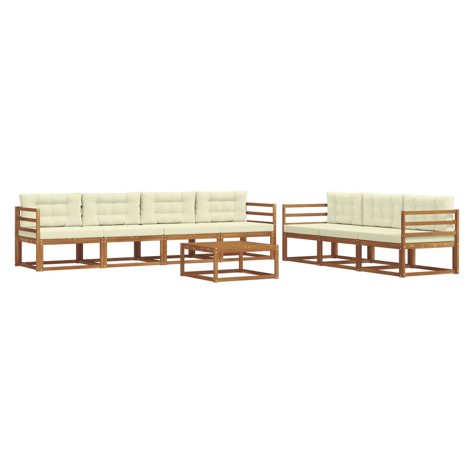 Ensemble de canapés d'extérieur 8 pcs Naturel et Crème - XIOS