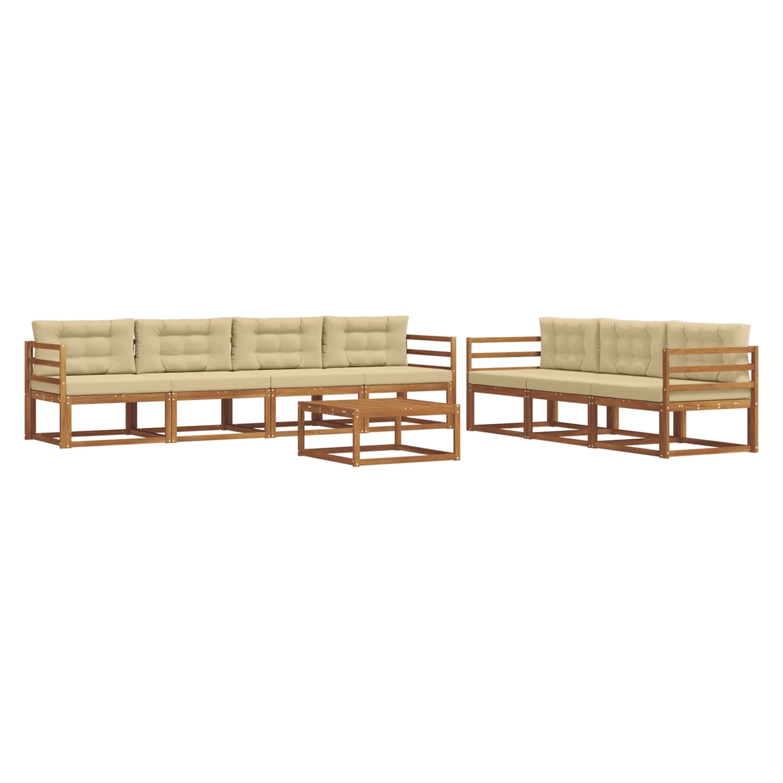 Ensemble de canapés d'extérieur 8 pcs Naturel et Beige - XIOS