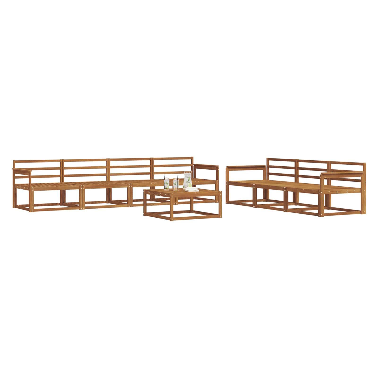 Ensemble de canapés d'extérieur 8 pcs Naturel - XIOS