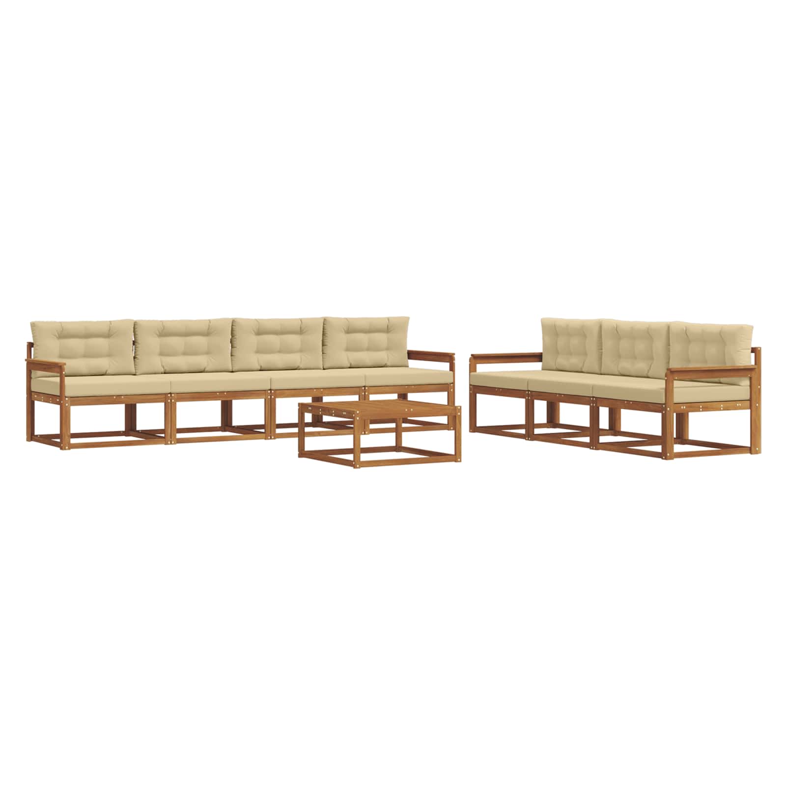Ensemble de canapés d'extérieur 8 pcs Naturel et Beige - XIOS