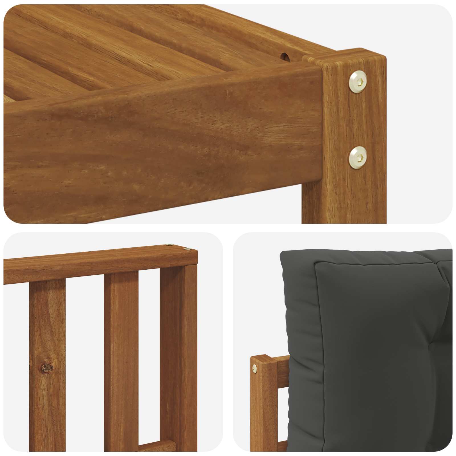 Ensemble de canapés d'extérieur 8 pcs Naturel et Anthracite - XIOS