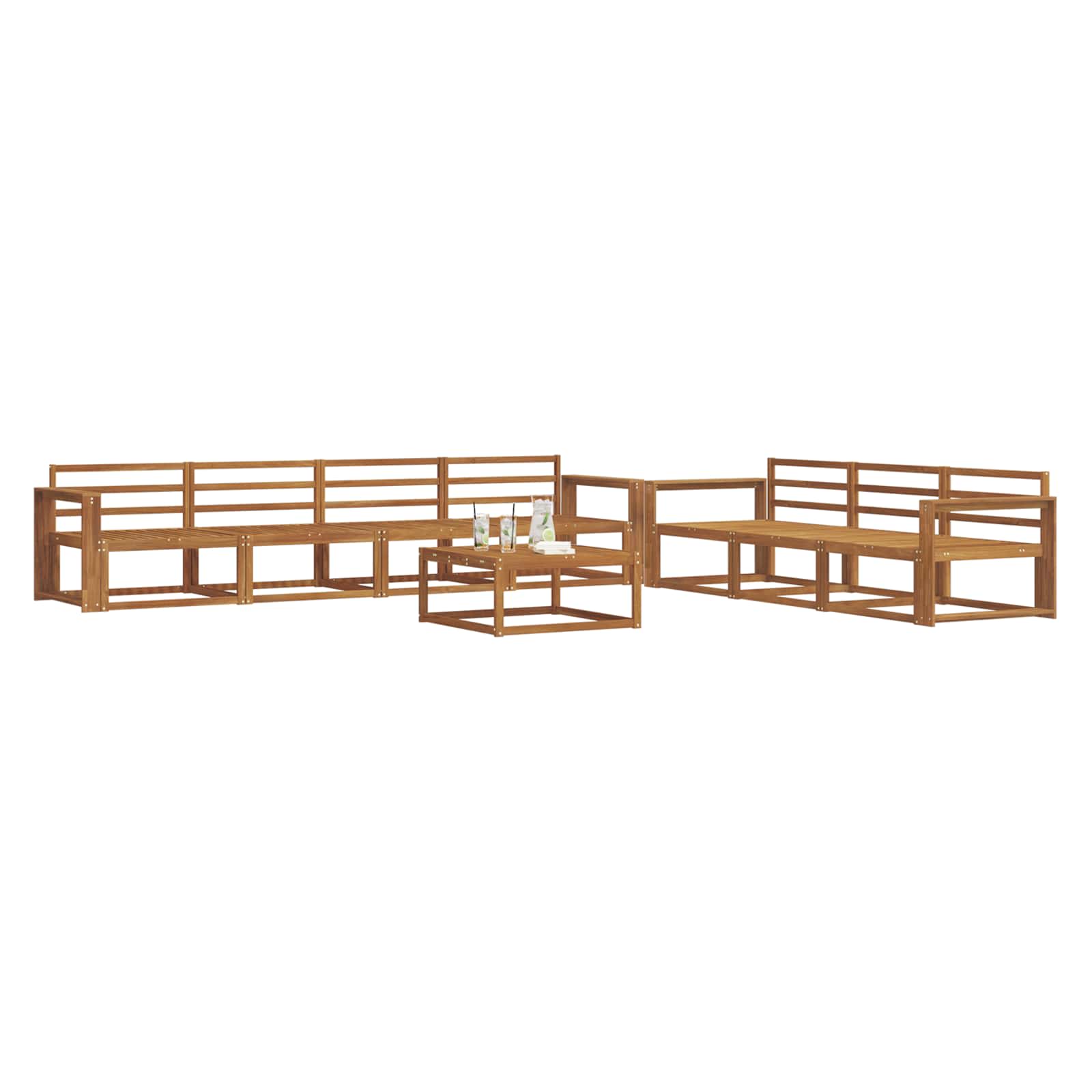 Ensemble de canapés d'extérieur 8 pcs Naturel - XIOS