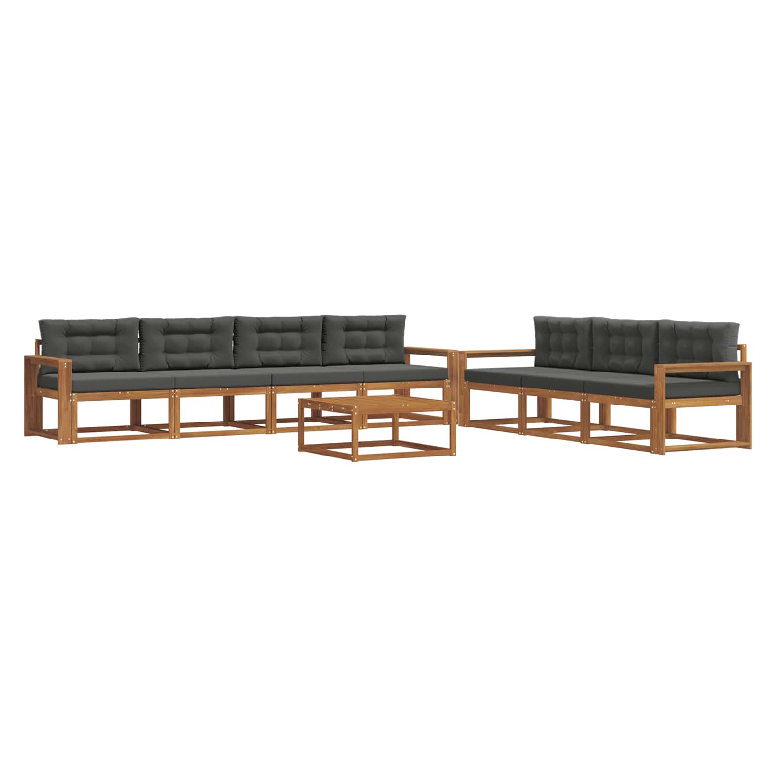 Ensemble de canapés d'extérieur 8 pcs Naturel et Anthracite - XIOS