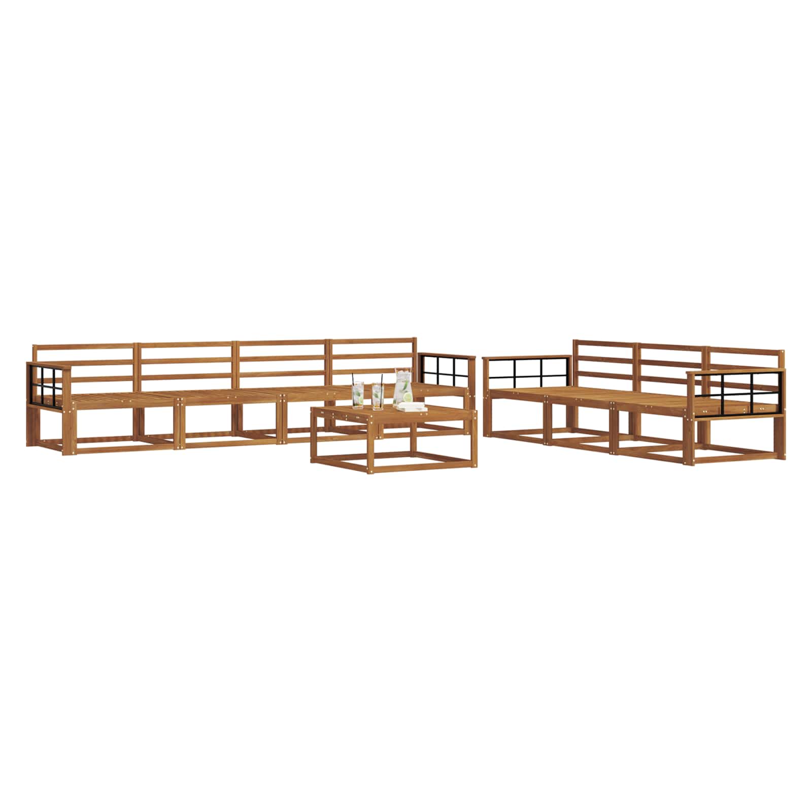 Ensemble de canapés d'extérieur 8 pcs Naturel - XIOS