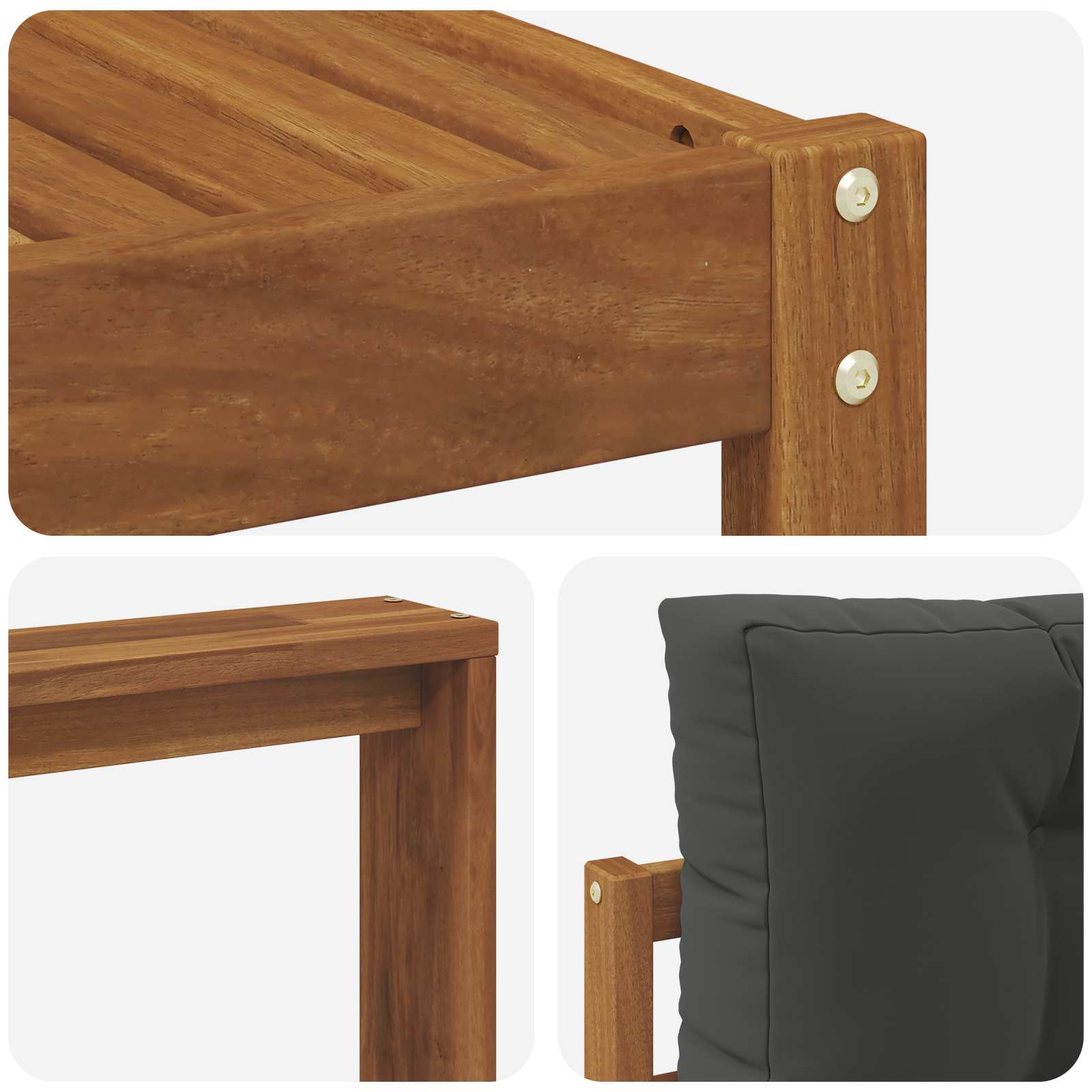 Ensemble de canapés d'extérieur 8 pcs Naturel et Anthracite - XIOS