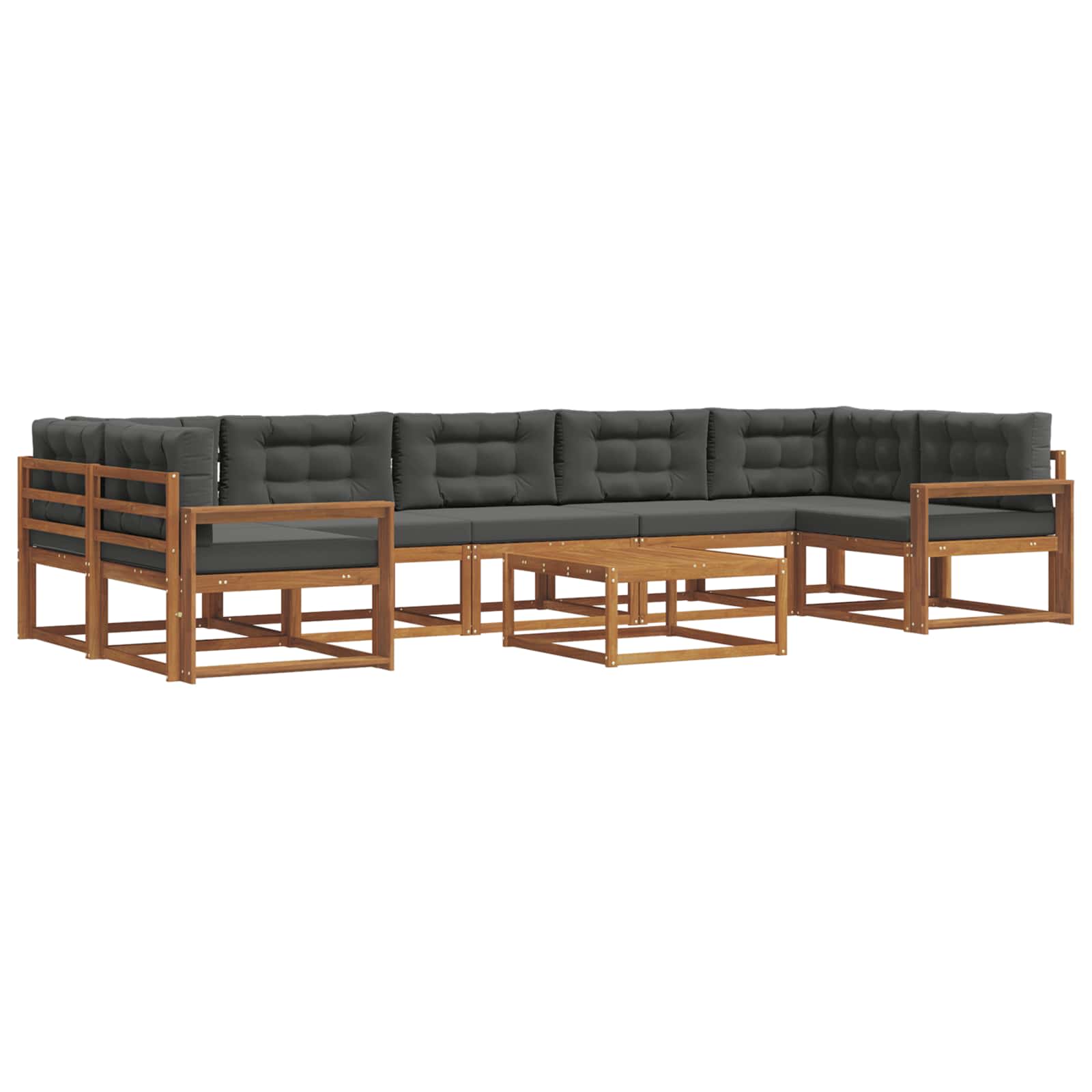 Ensemble de canapés d'extérieur 8 pcs Naturel et Anthracite - XIOS