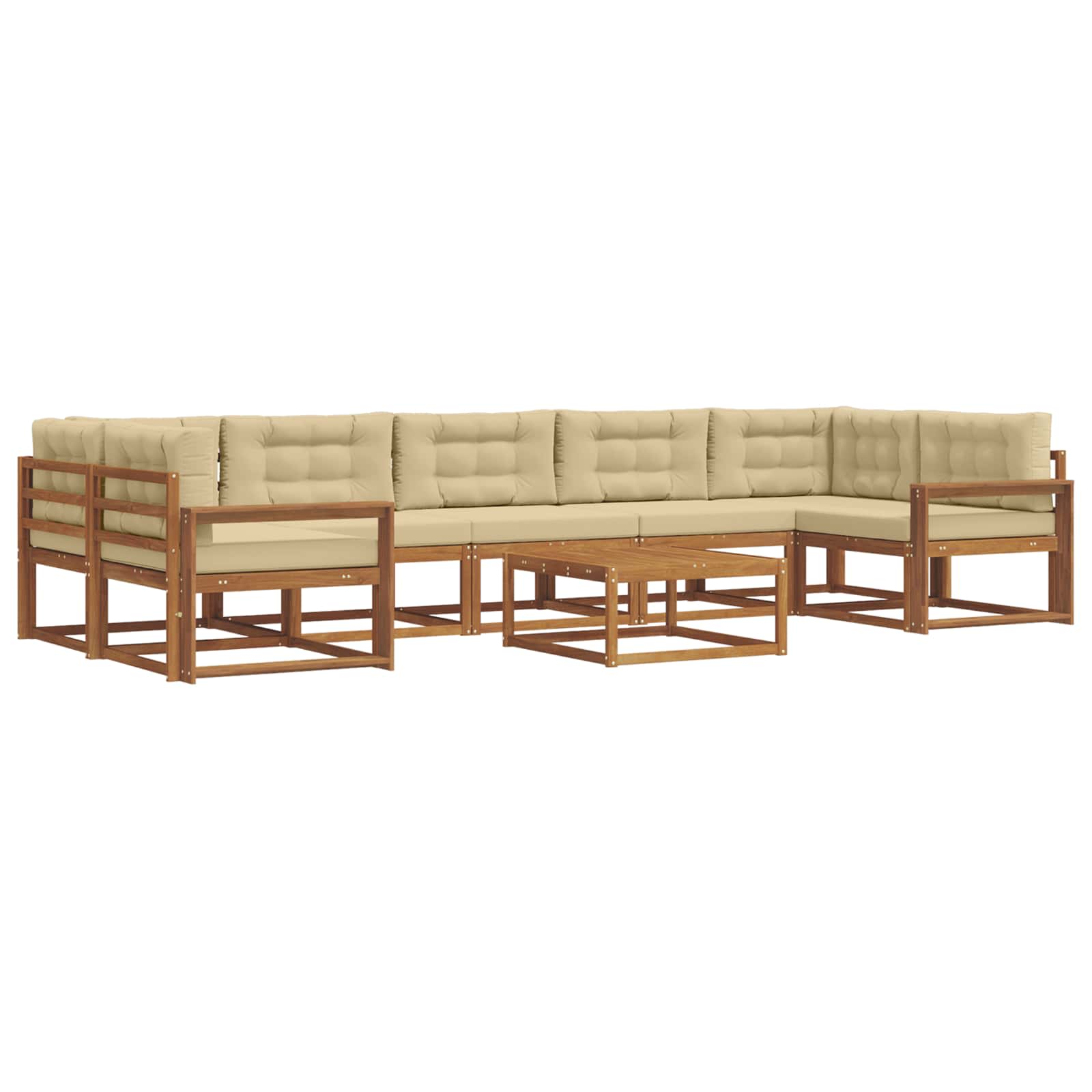 Ensemble de canapés d'extérieur 8 pcs Naturel et Beige - XIOS