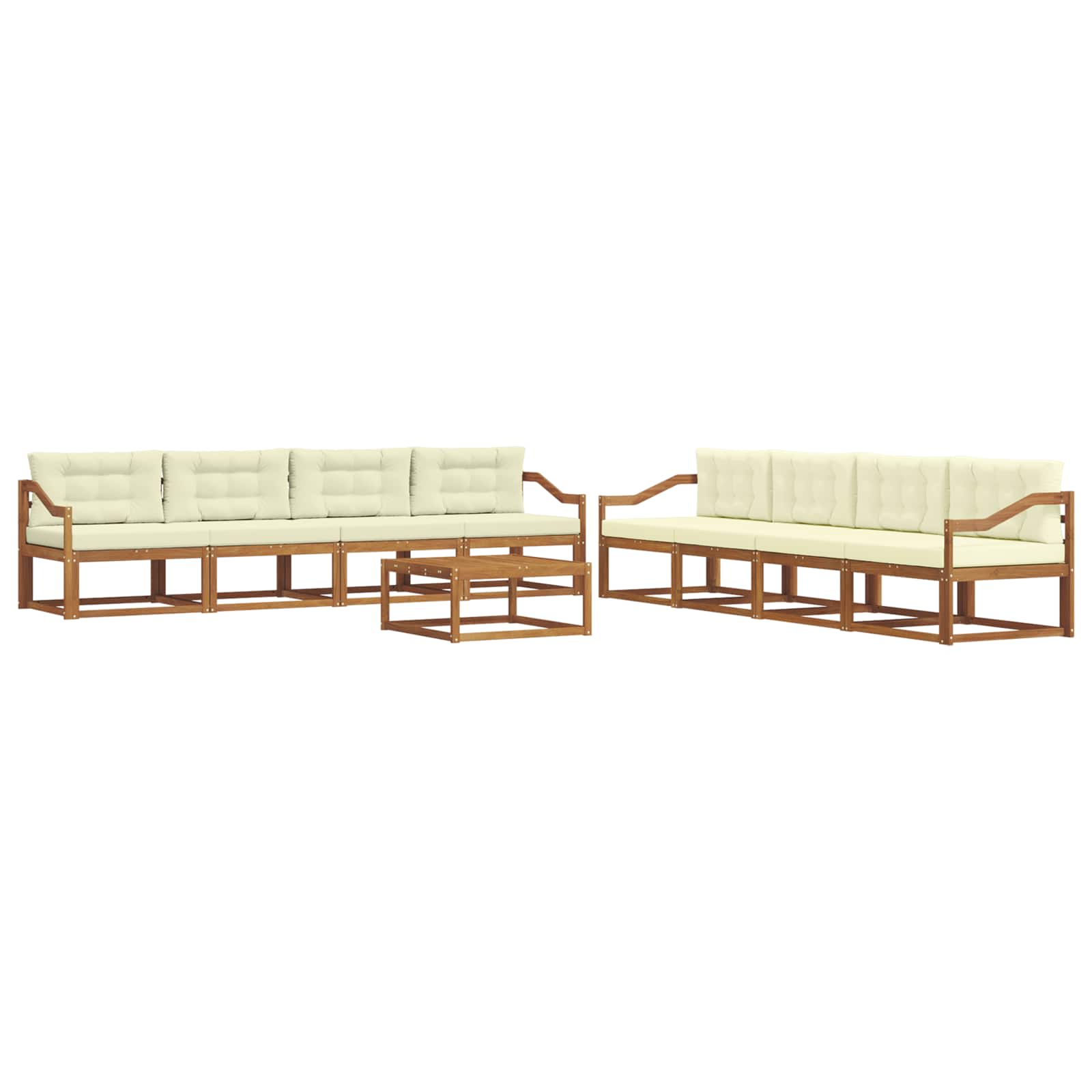 Ensemble de canapés d'extérieur 9 pcs Naturel et Crème - XIOS