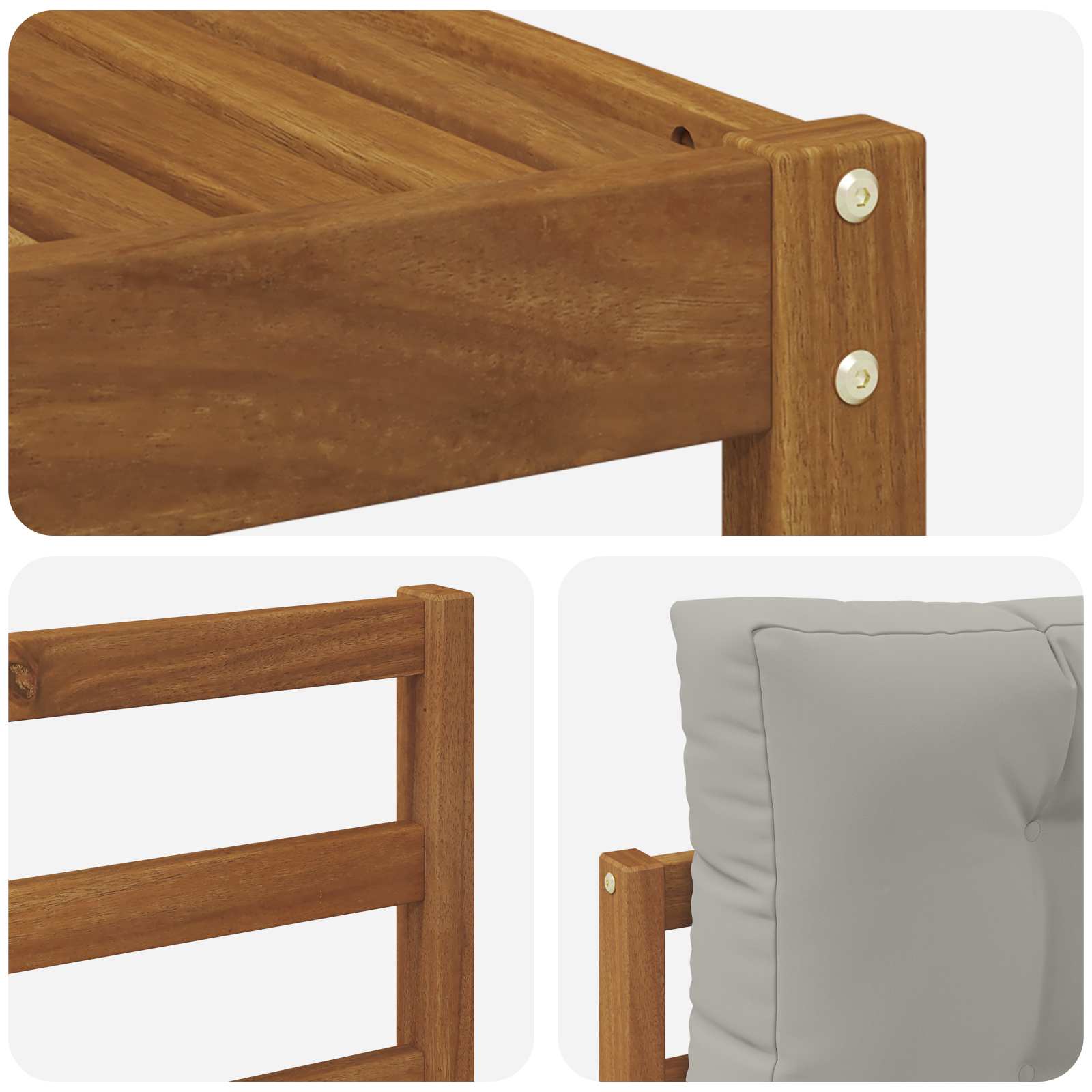Ensemble de canapés d'extérieur 4 pcs Gris Naturel et Clair - XIOS