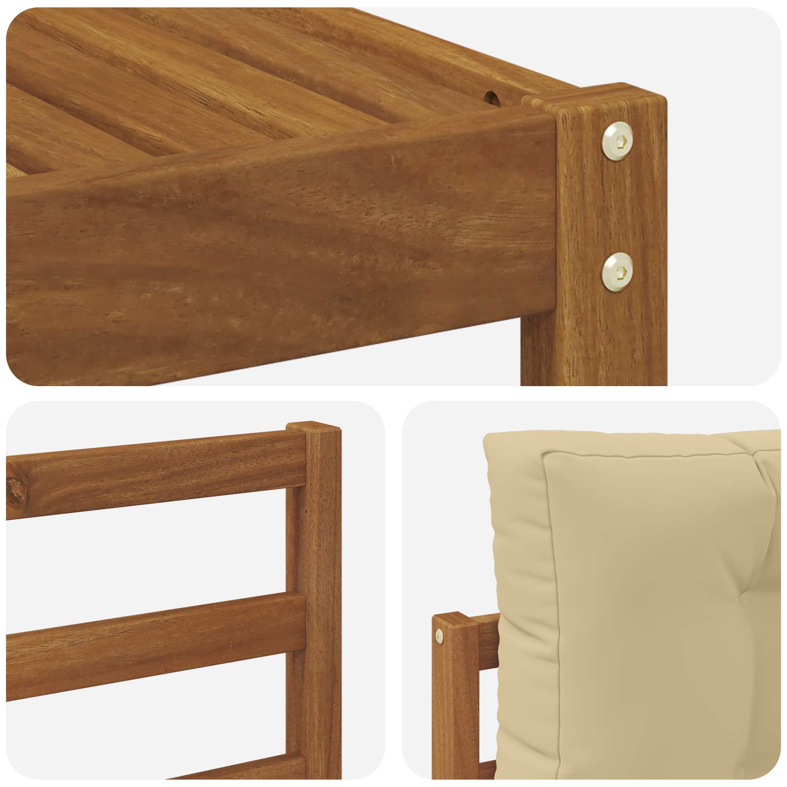 Ensemble de canapés d'extérieur 4 pcs Naturel et Beige - XIOS