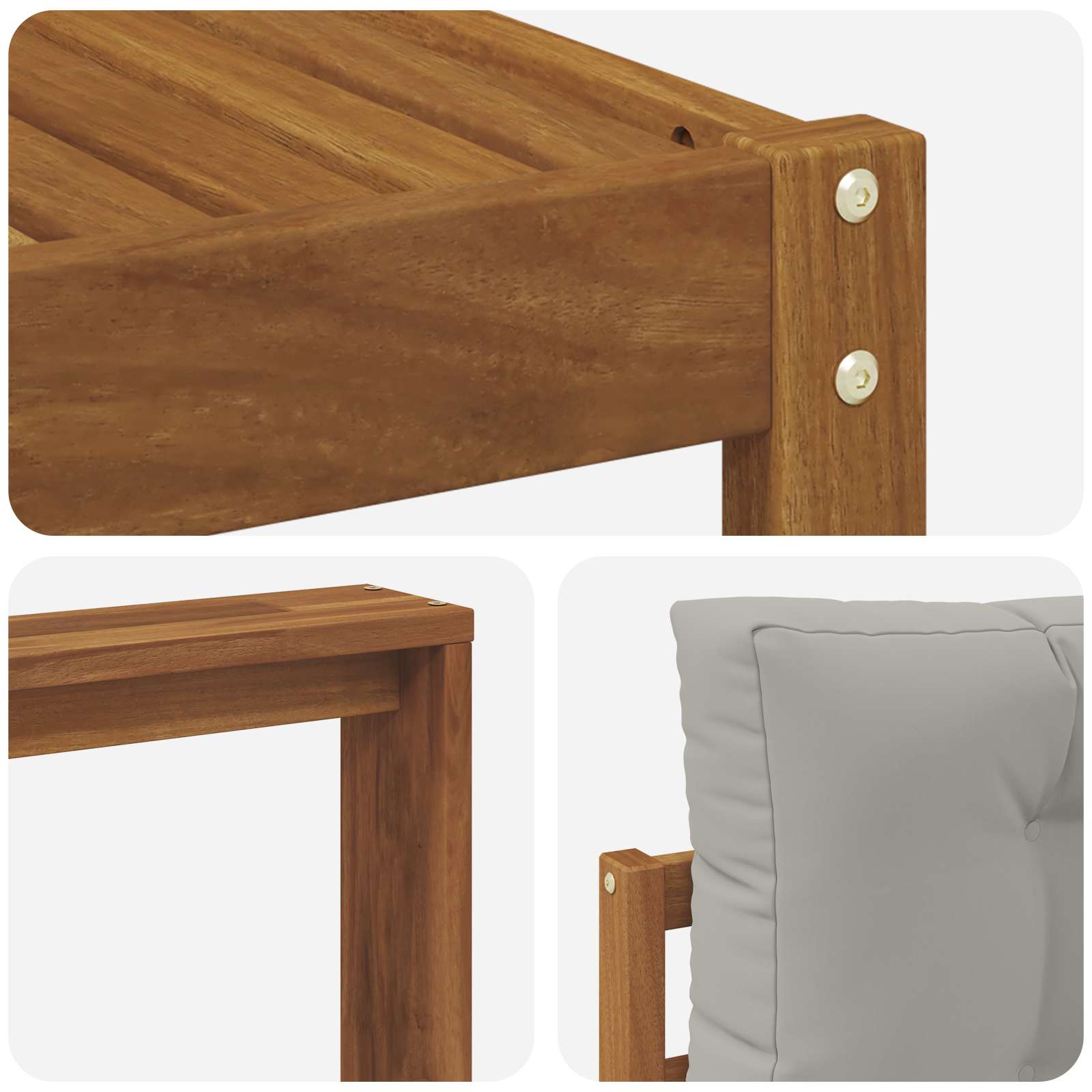 Ensemble de canapés d'extérieur 4 pcs Gris Naturel et Clair - XIOS