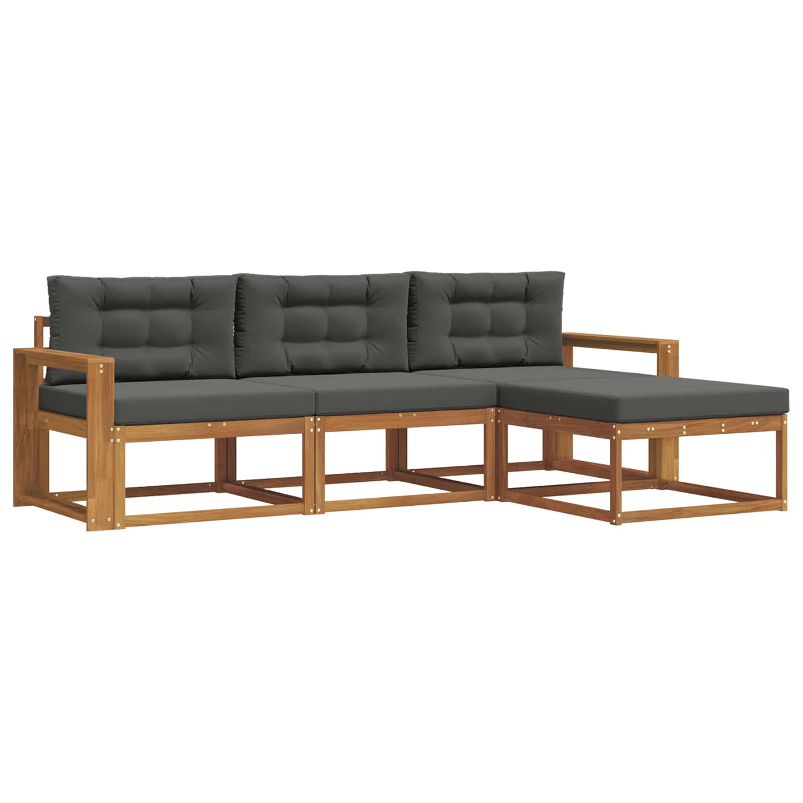 Ensemble de canapés d'extérieur 4 pcs Naturel et Anthracite - XIOS