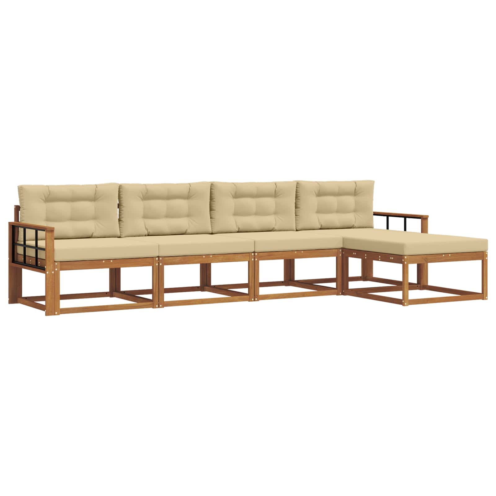 Ensemble de canapés d'extérieur 5 pcs Naturel et Beige - XIOS