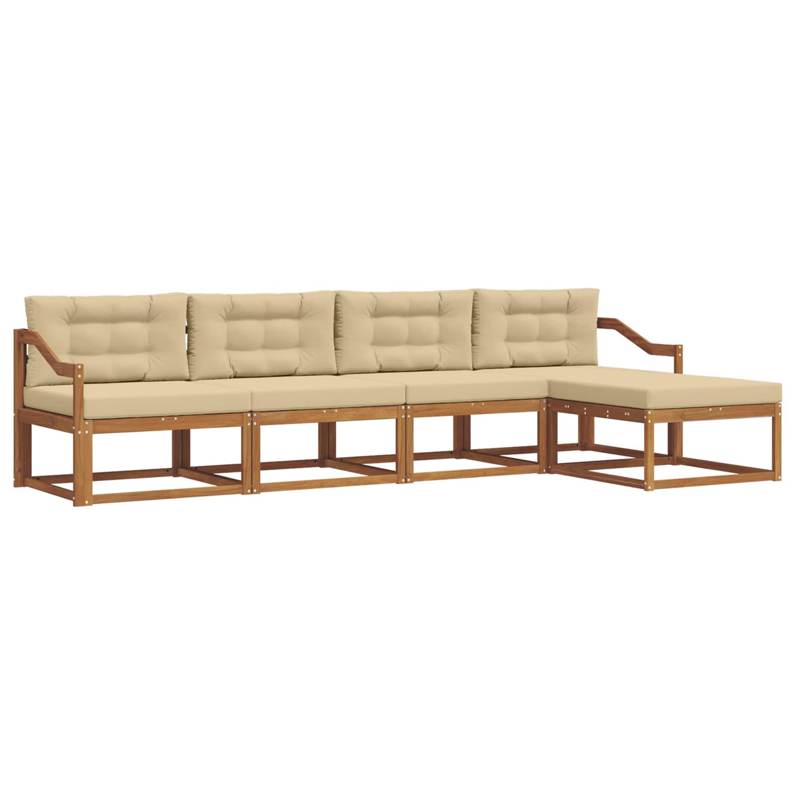 Ensemble de canapés d'extérieur 5 pcs Naturel et Beige - XIOS