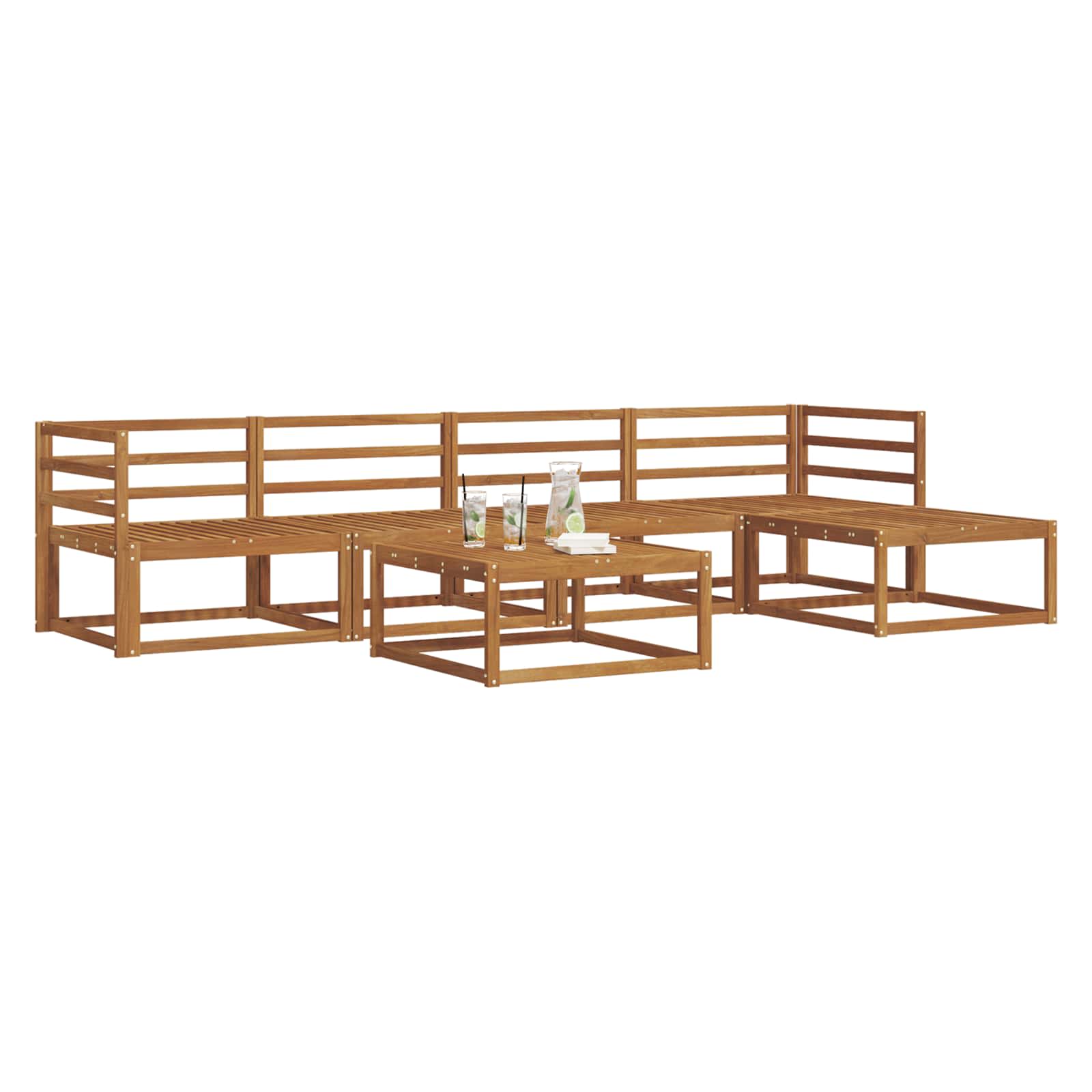 Ensemble de canapés d'extérieur 6 pcs Naturel - XIOS