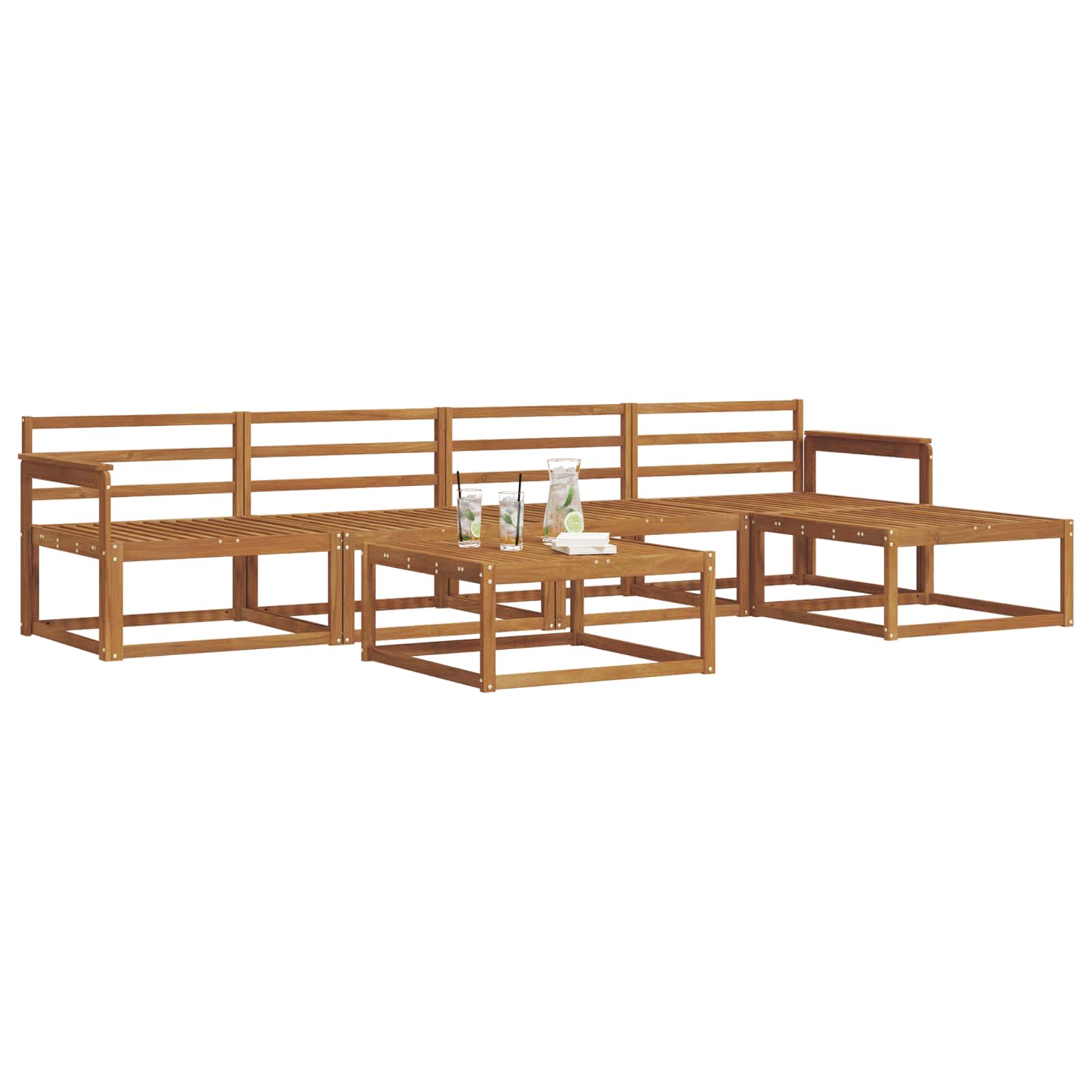 Ensemble de canapés d'extérieur 6 pcs Naturel - XIOS